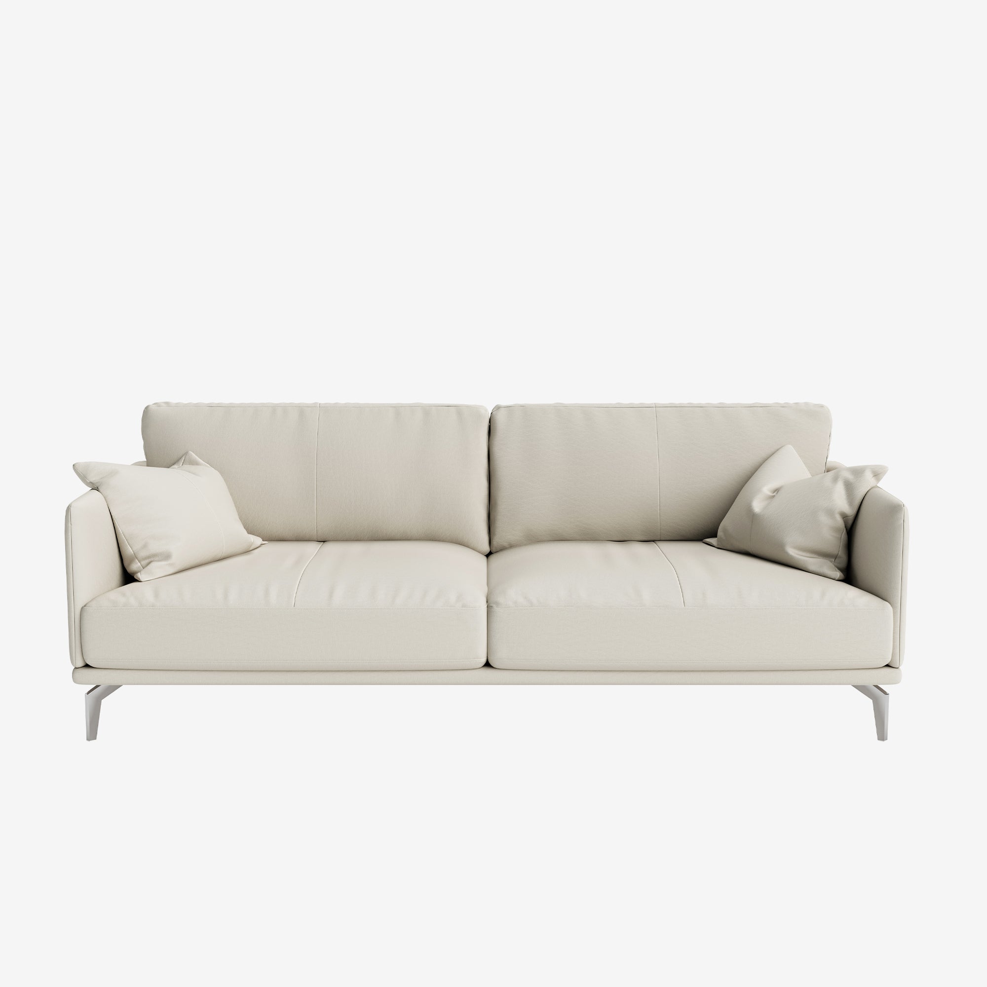 Portage 3 Seater Leather Sofa Brianne Light Taupe
