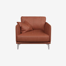 Portage Leather Armchair Satine Natural Brown
