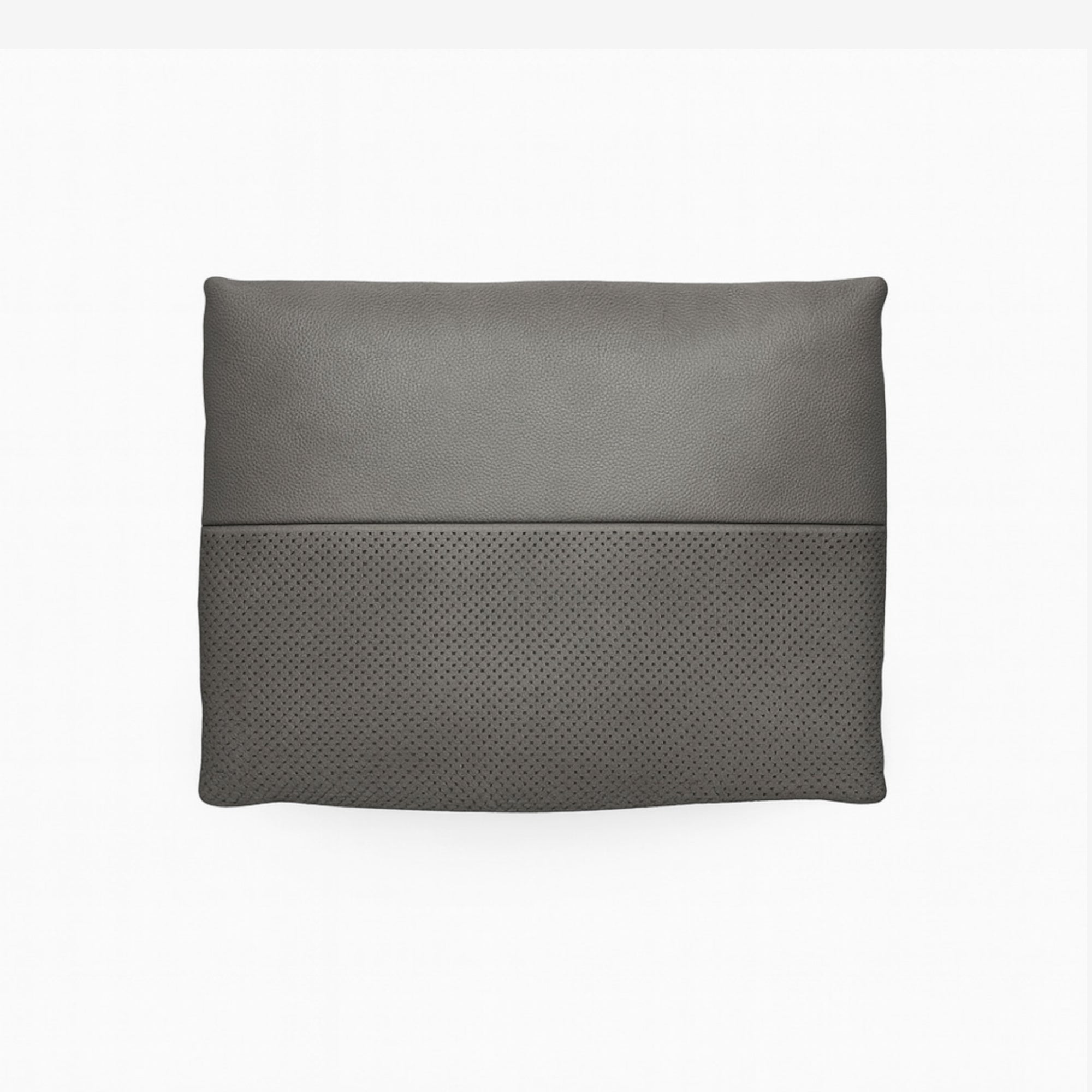 Portage Leather Cushion Brianne Grey