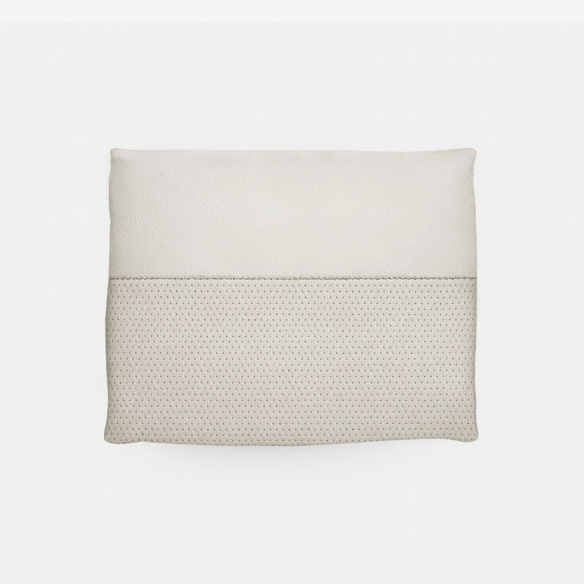 Portage Leather Cushion Brianne Light Taupe