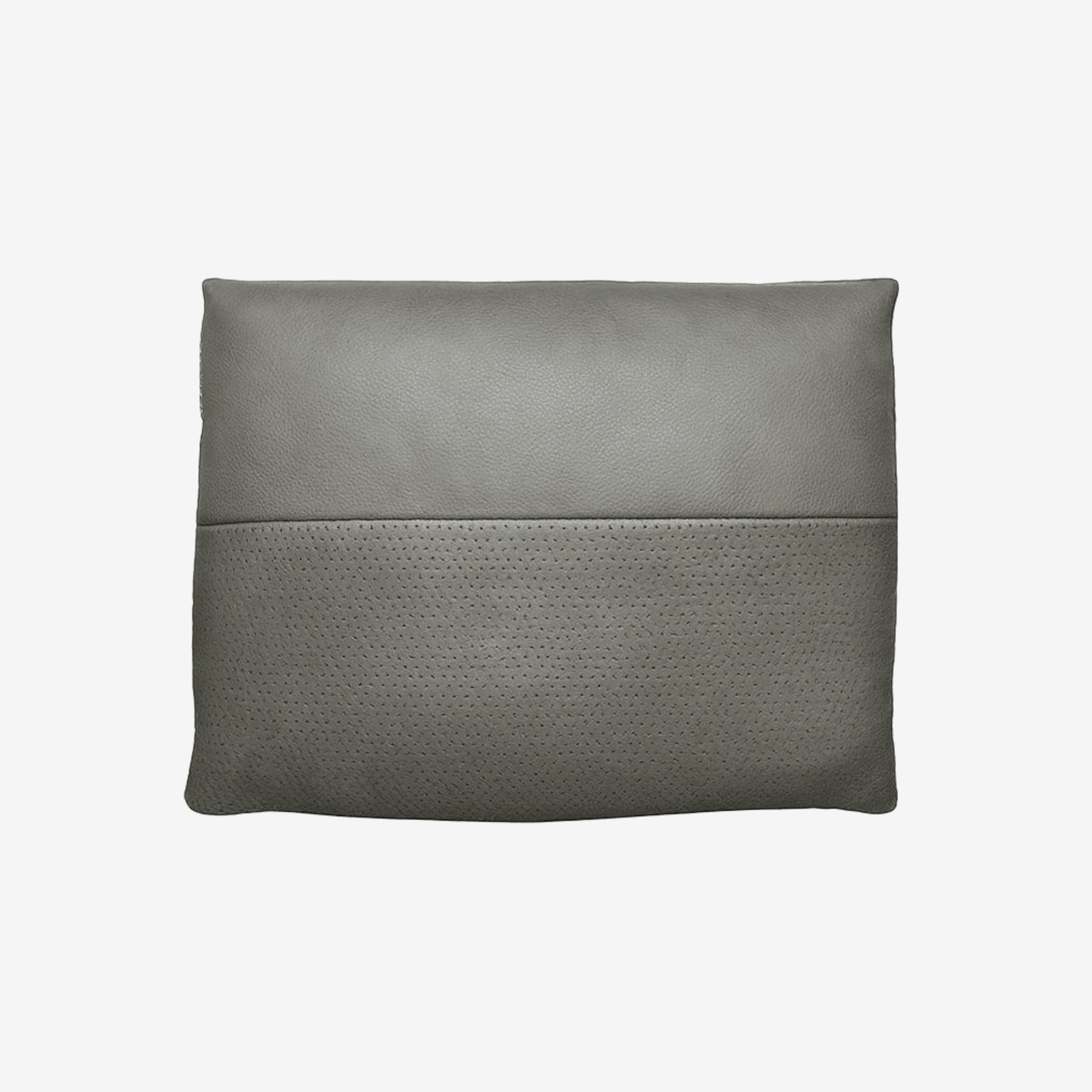 Portage Leather Cushion Satine Taupe
