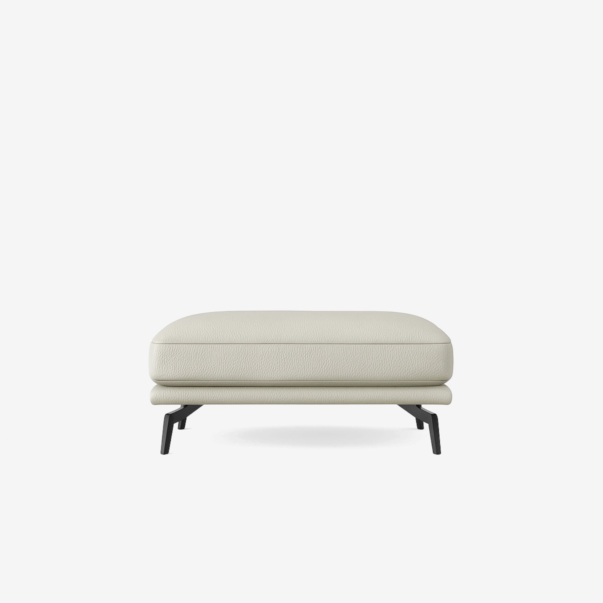 Portage Leather Ottoman Brianne Light Taupe