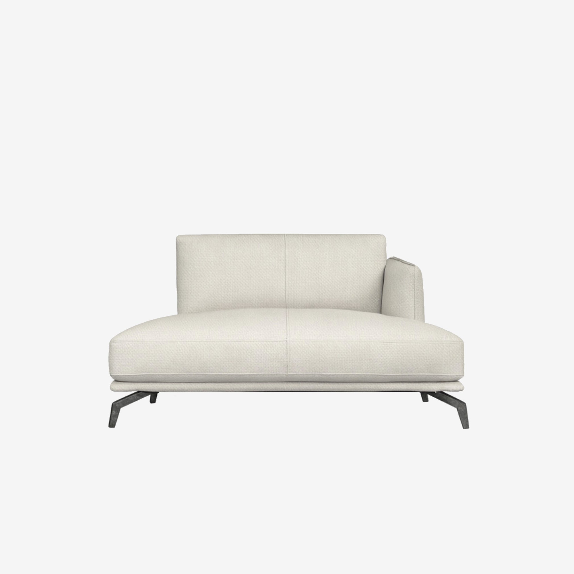 Portage Lounge Leather Sofa Left - Brianne Light Taupe