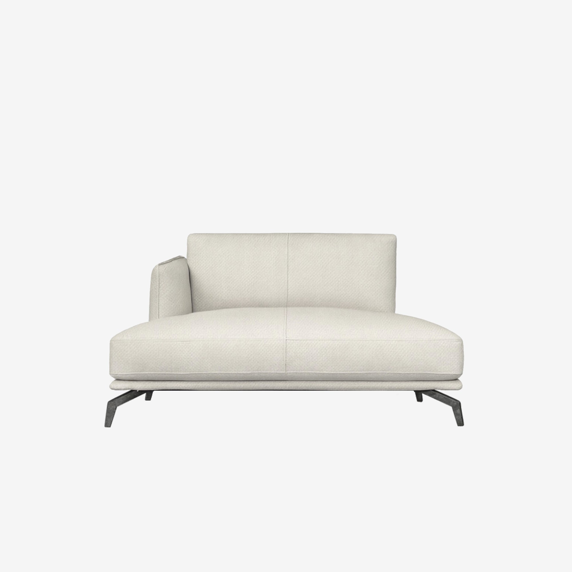 Portage Lounge Leather Sofa Right - Brianne Light Taupe