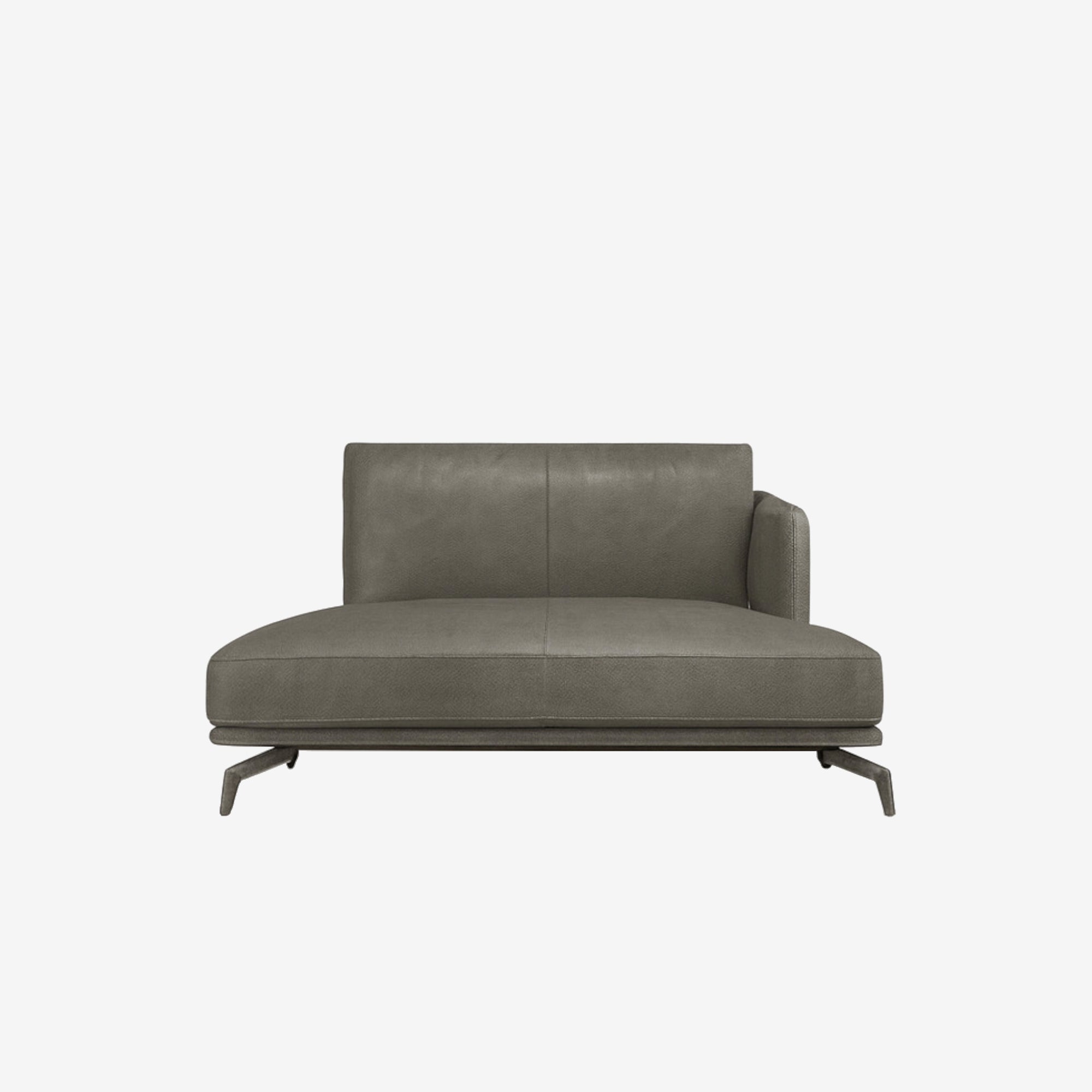 Portage Lounge Leather Sofa Left - Satine Taupe