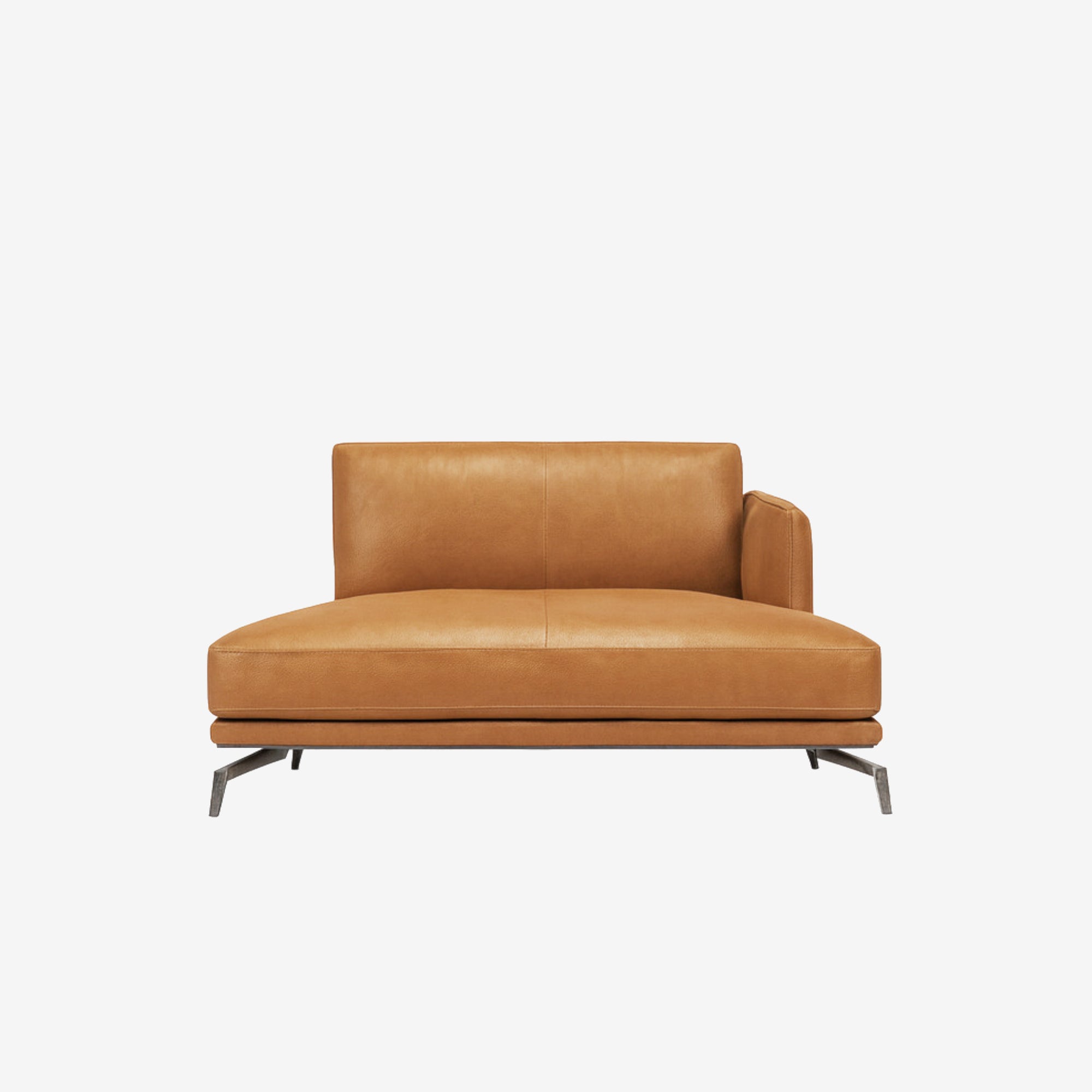 Portage Lounge Leather Sofa Left - Vedura Tan
