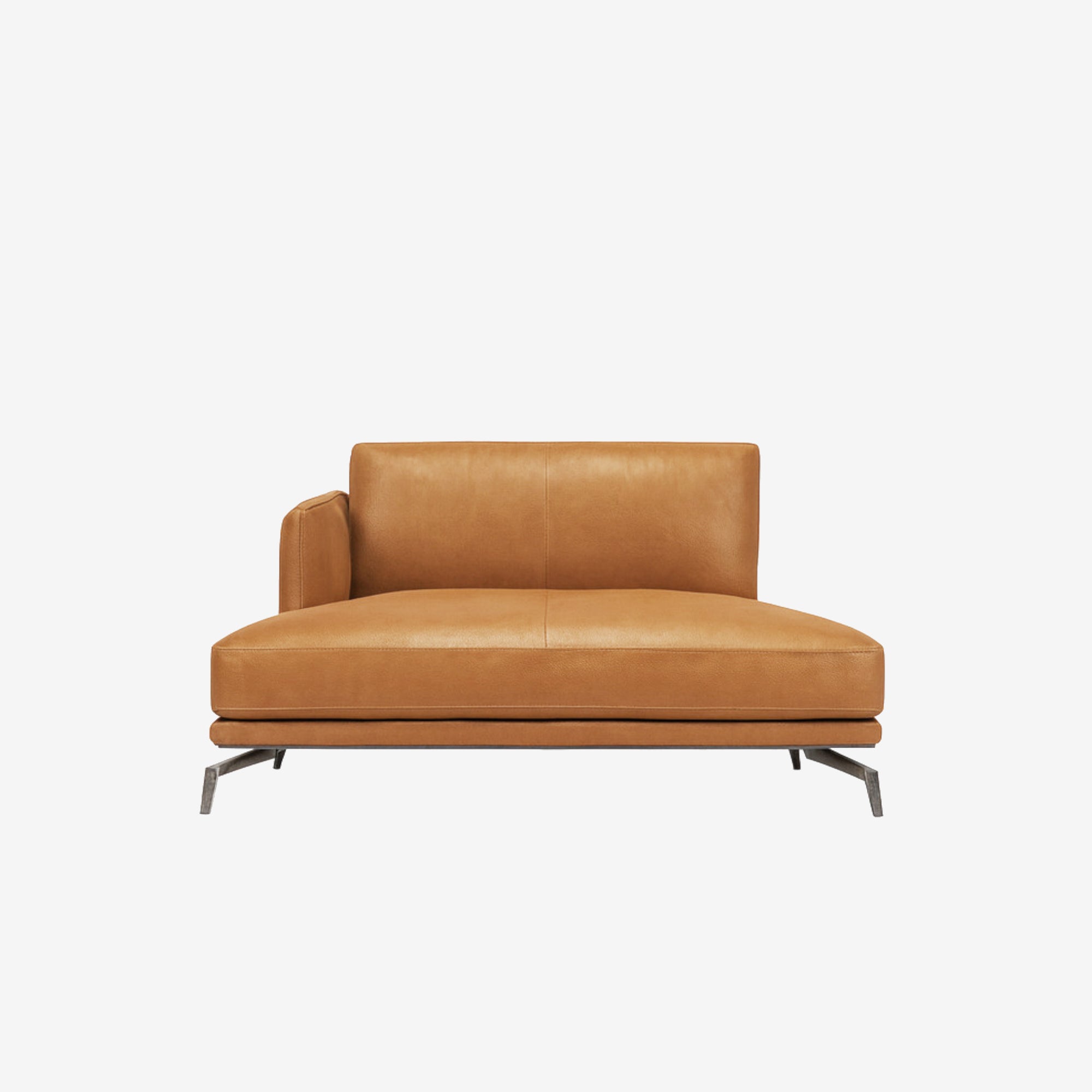 Portage Lounge Leather Sofa Right - Vedura Tan