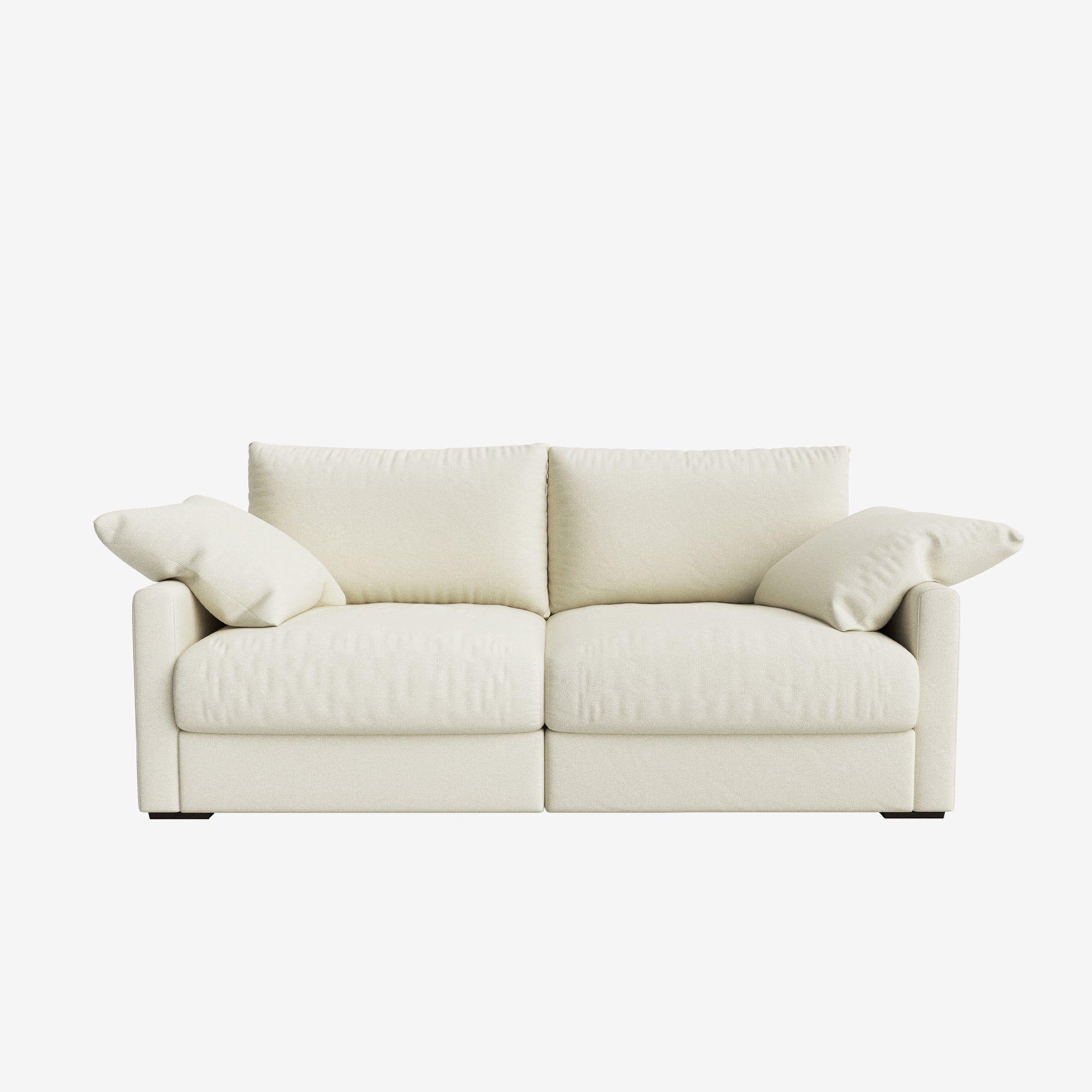 Melo 2 Seater Fabric Sofa White