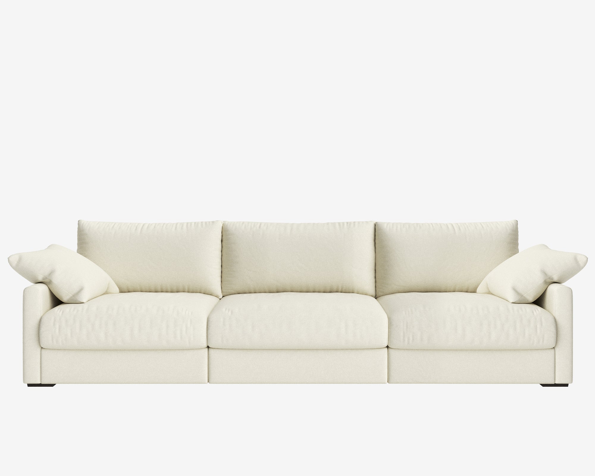 Melo 4 Seater Fabric Sofa White