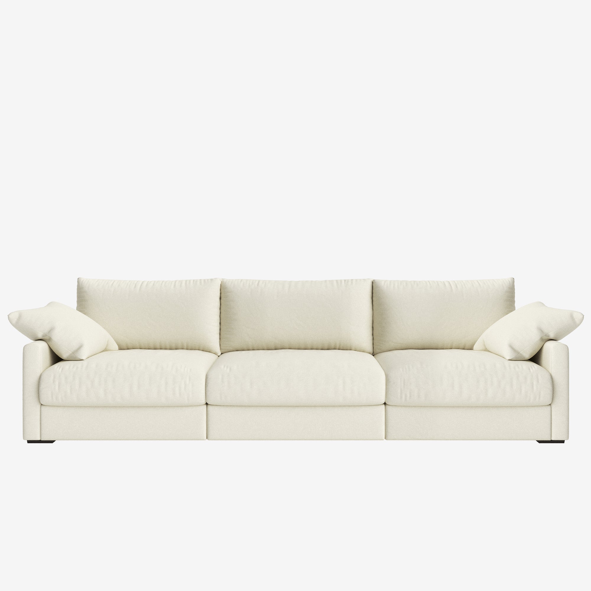 Melo 4 Seater Fabric Sofa White