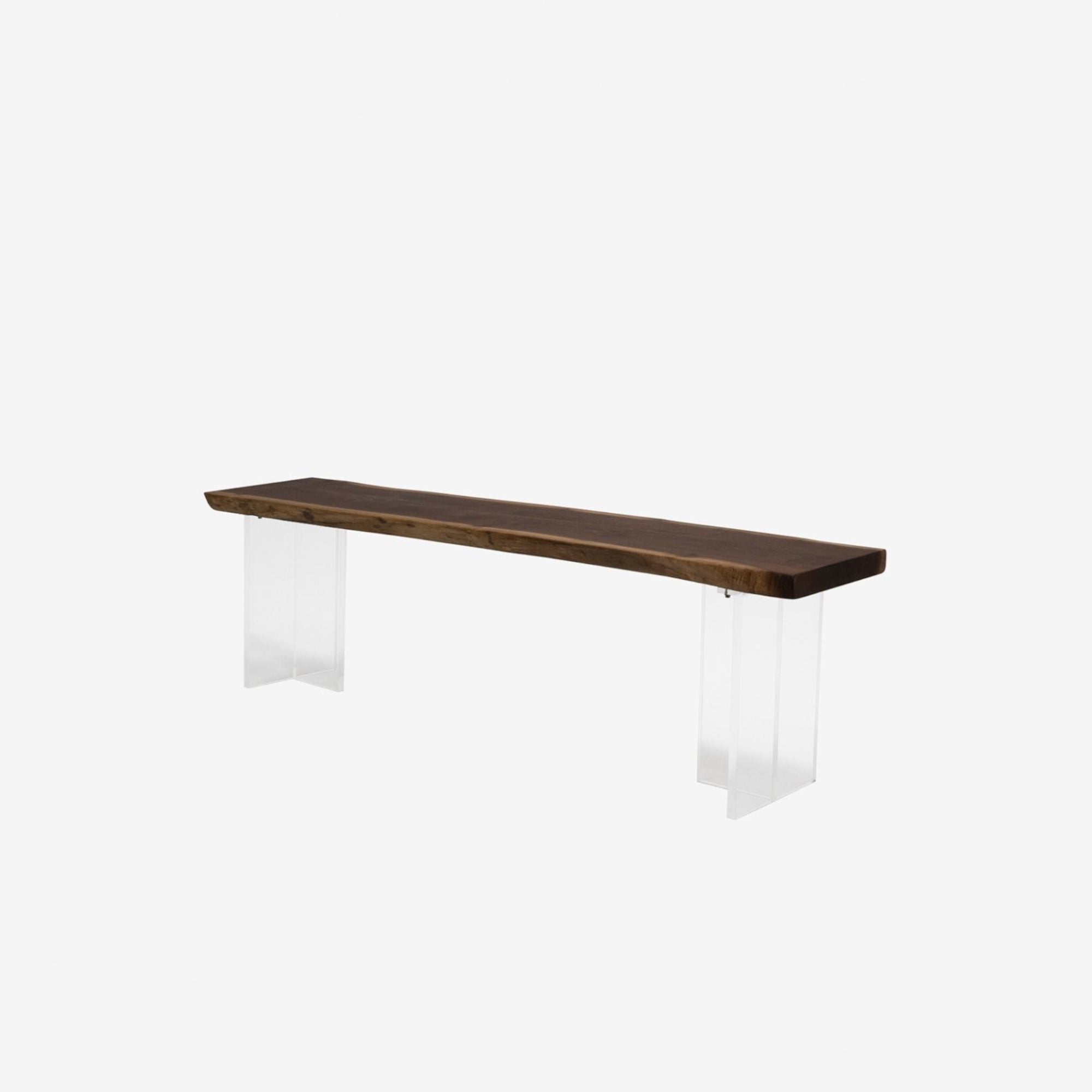Ralph Bench Black Walnut Acrylic Bench Legs