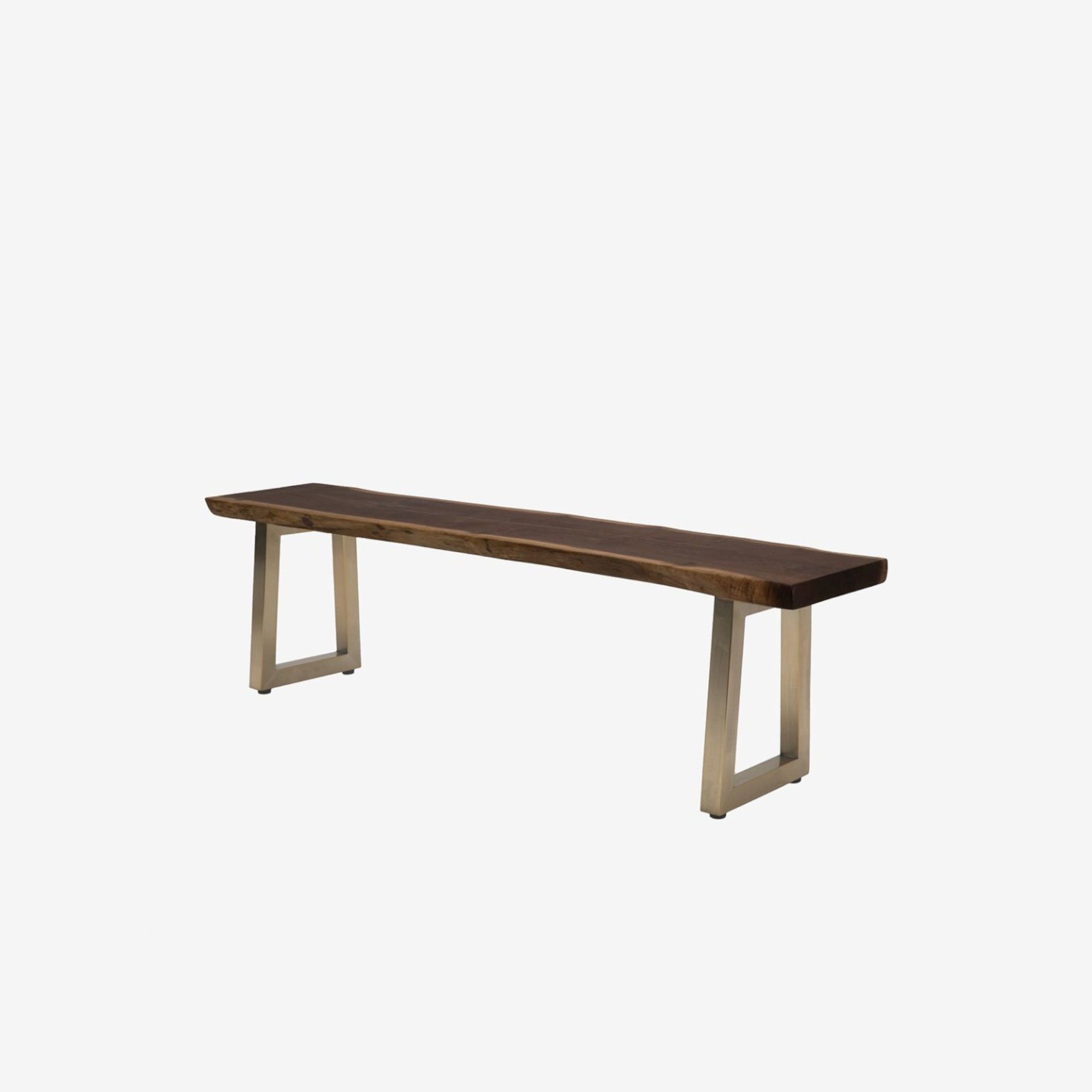 Ralph Bench Black Walnut Bench Legs Brass
