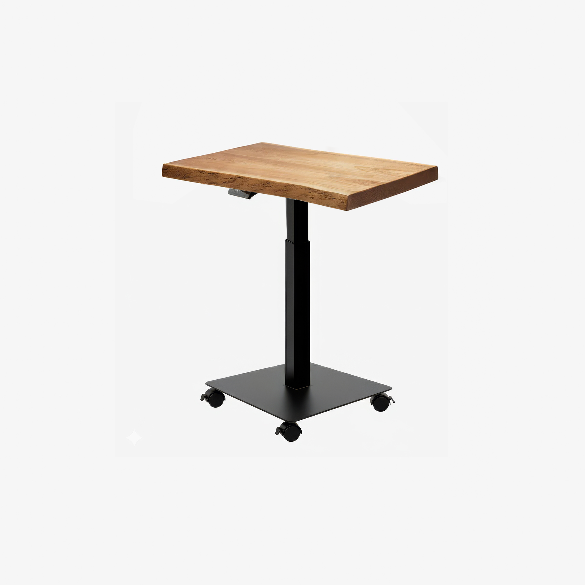 Reed Portable Height Adjustable Side Table with Wheels
