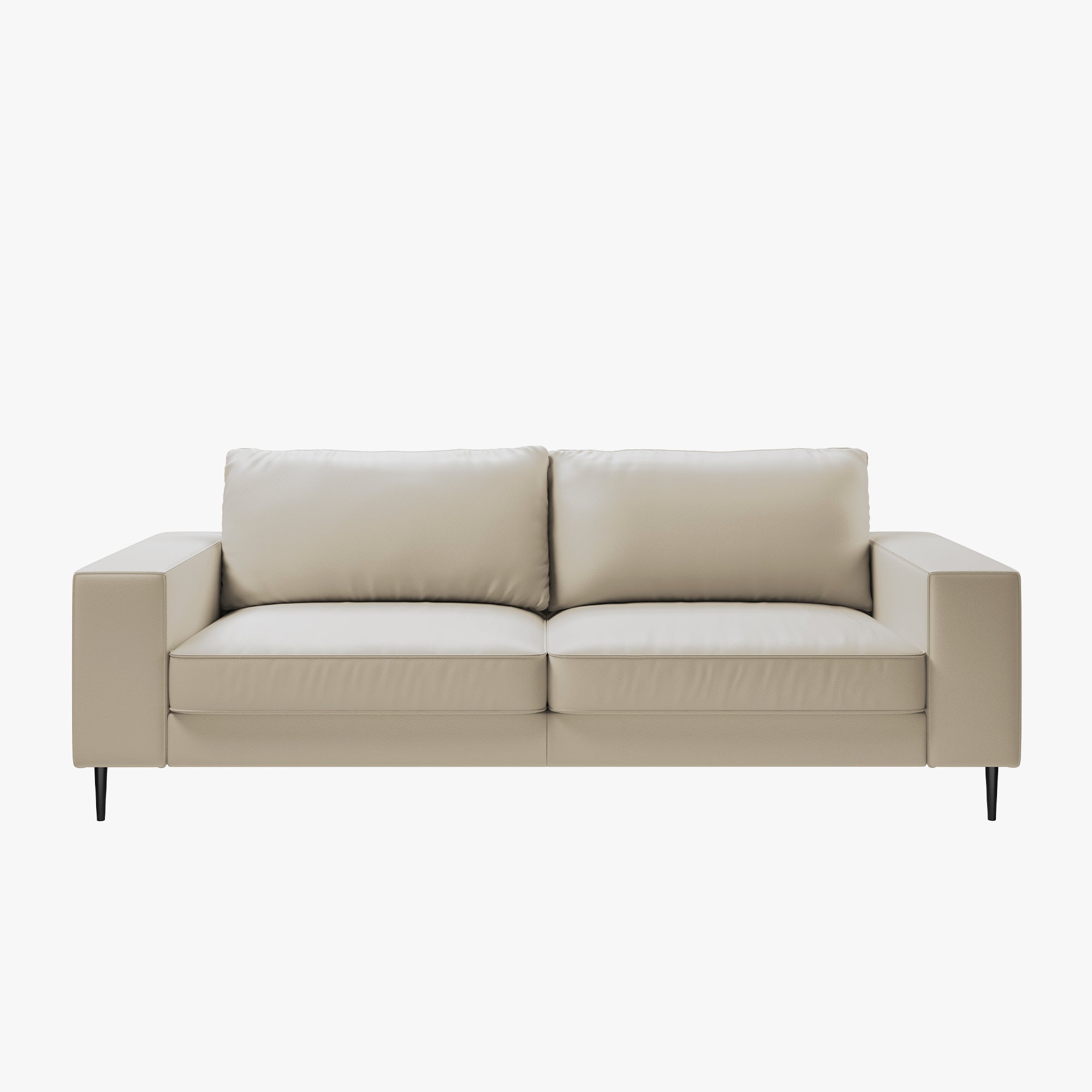 Reilly 3 Seater Leather Sofa Rio Light Taupe