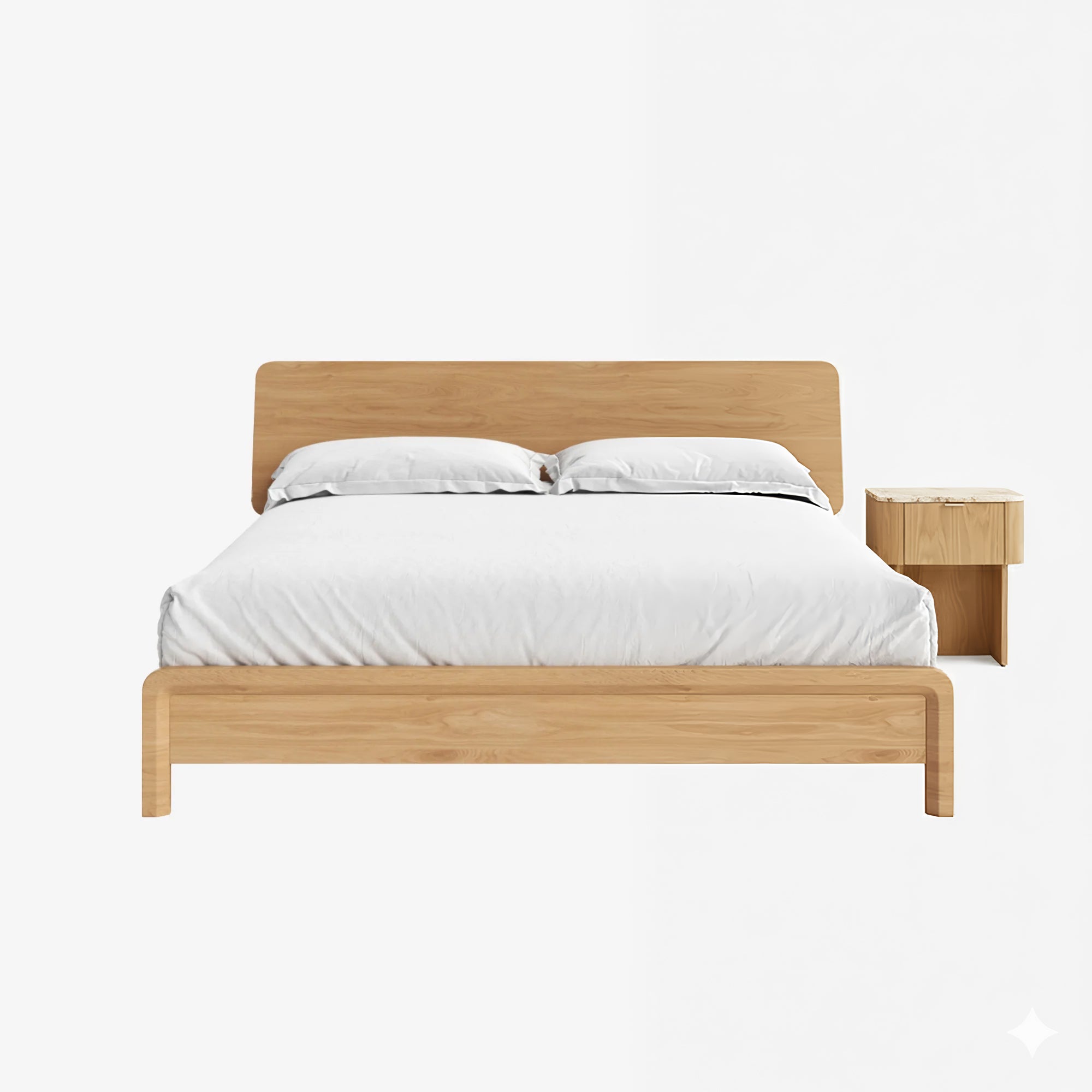 Sonno Bedframe Ashwood and Tivoli Bedside Table Set of 1