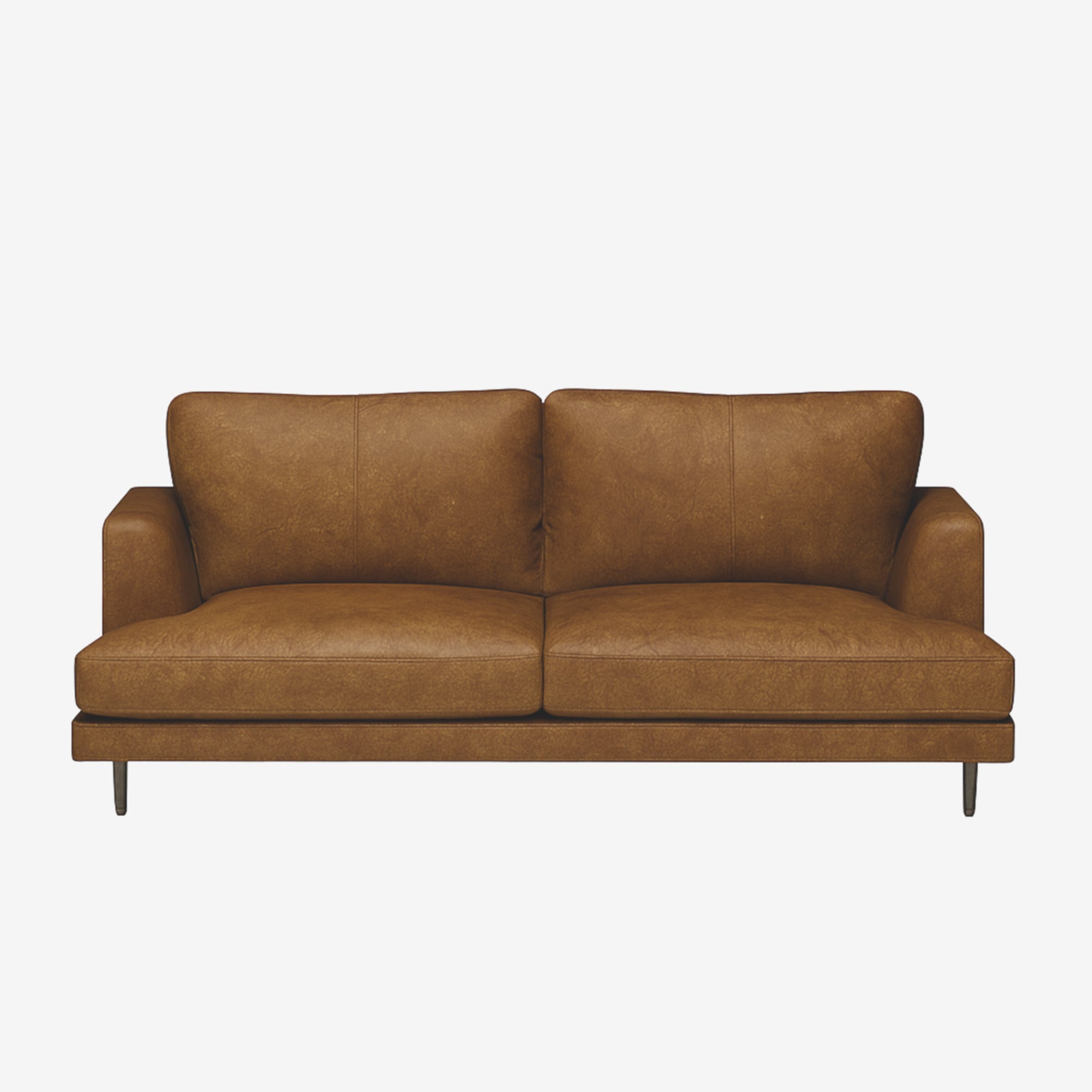 Angus 3 Seater Leather Sofa Raw Caramel
