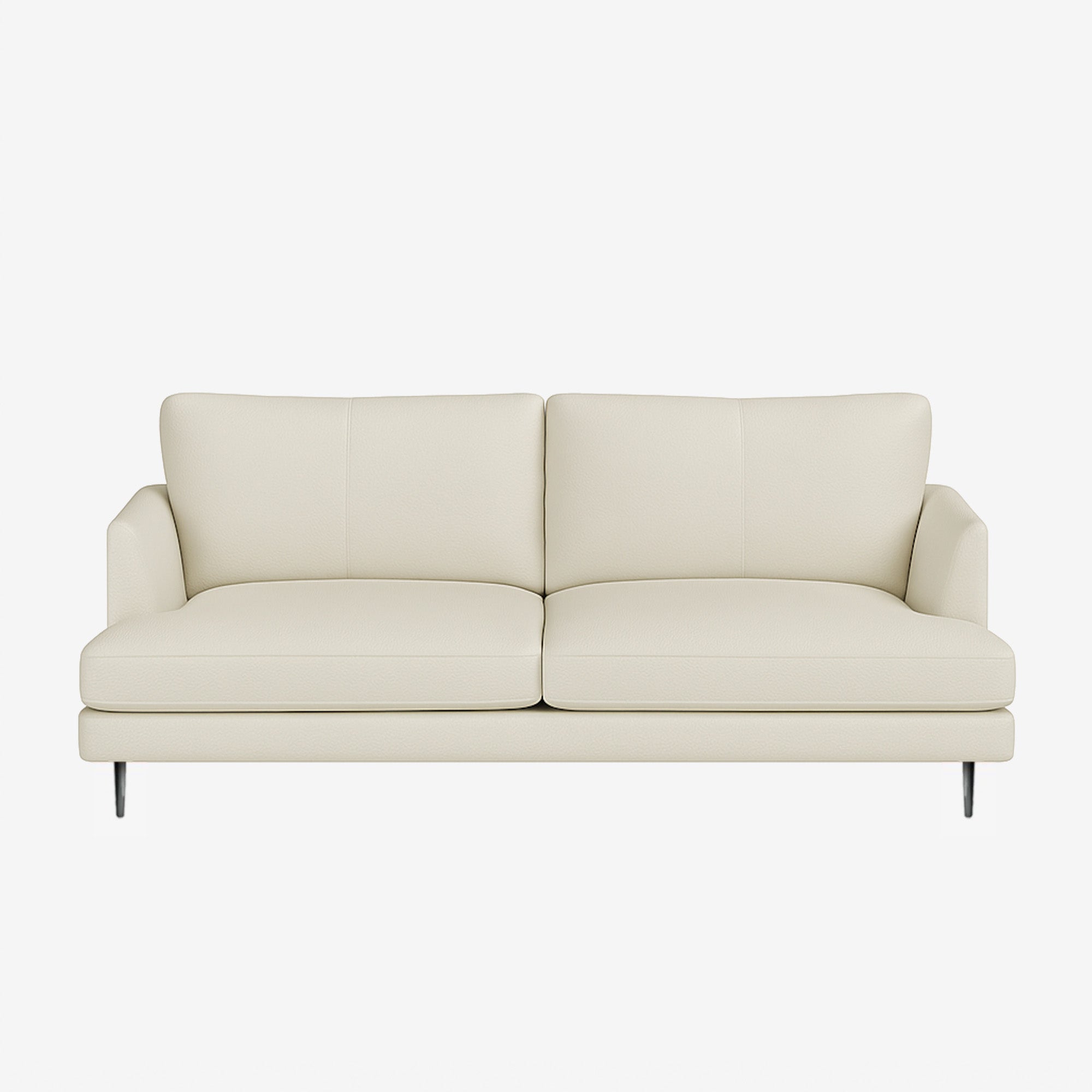 Angus 3 Seater Leather Sofa Brianne Light Taupe