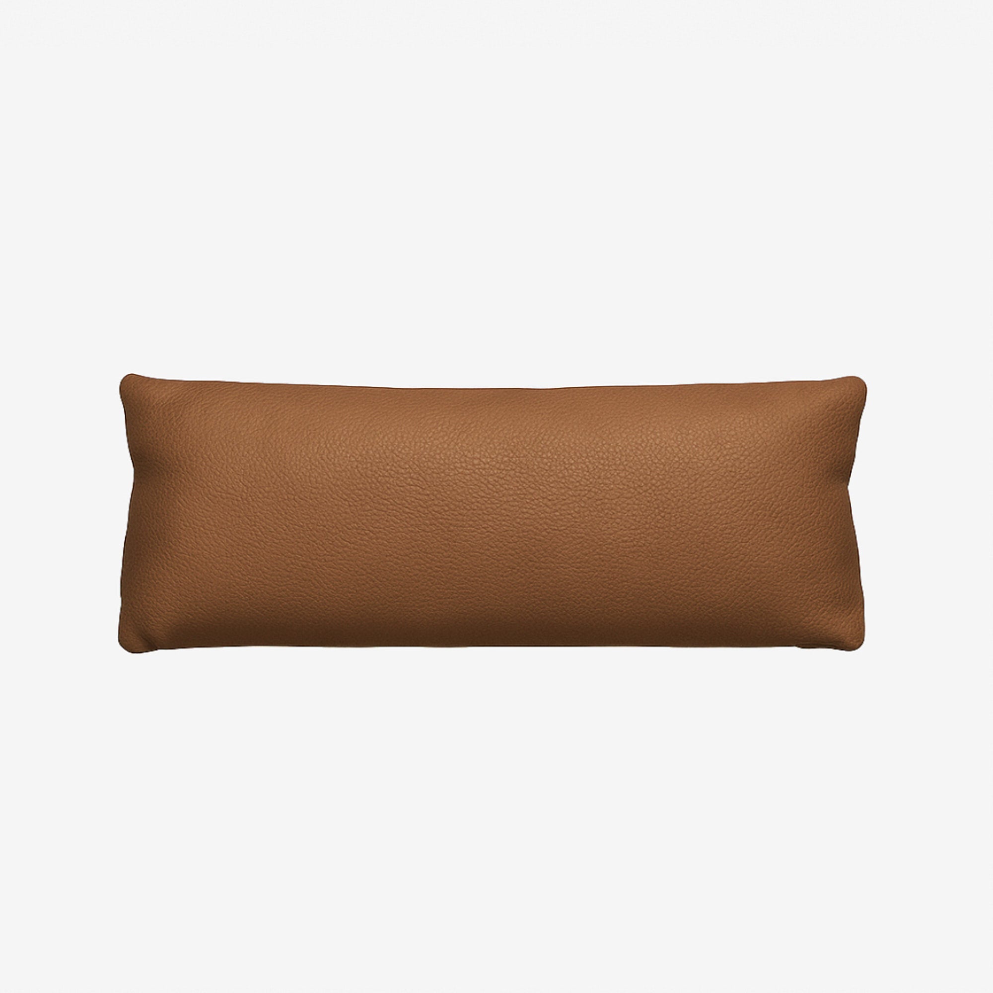 Ashby Leather Lumbar Cushion - Satine Natural Brown
