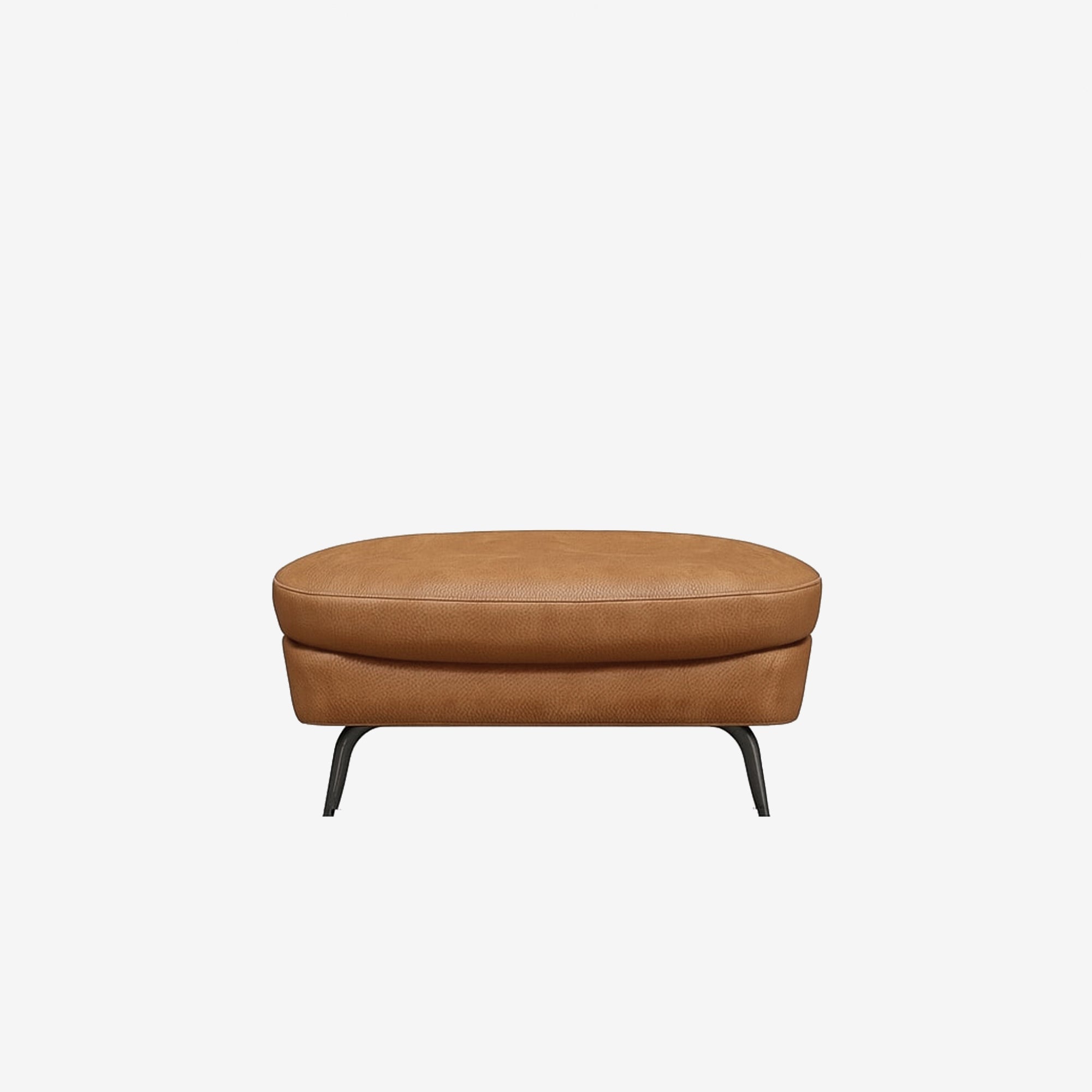 Ashby Leather Ottoman - Vedura Tan