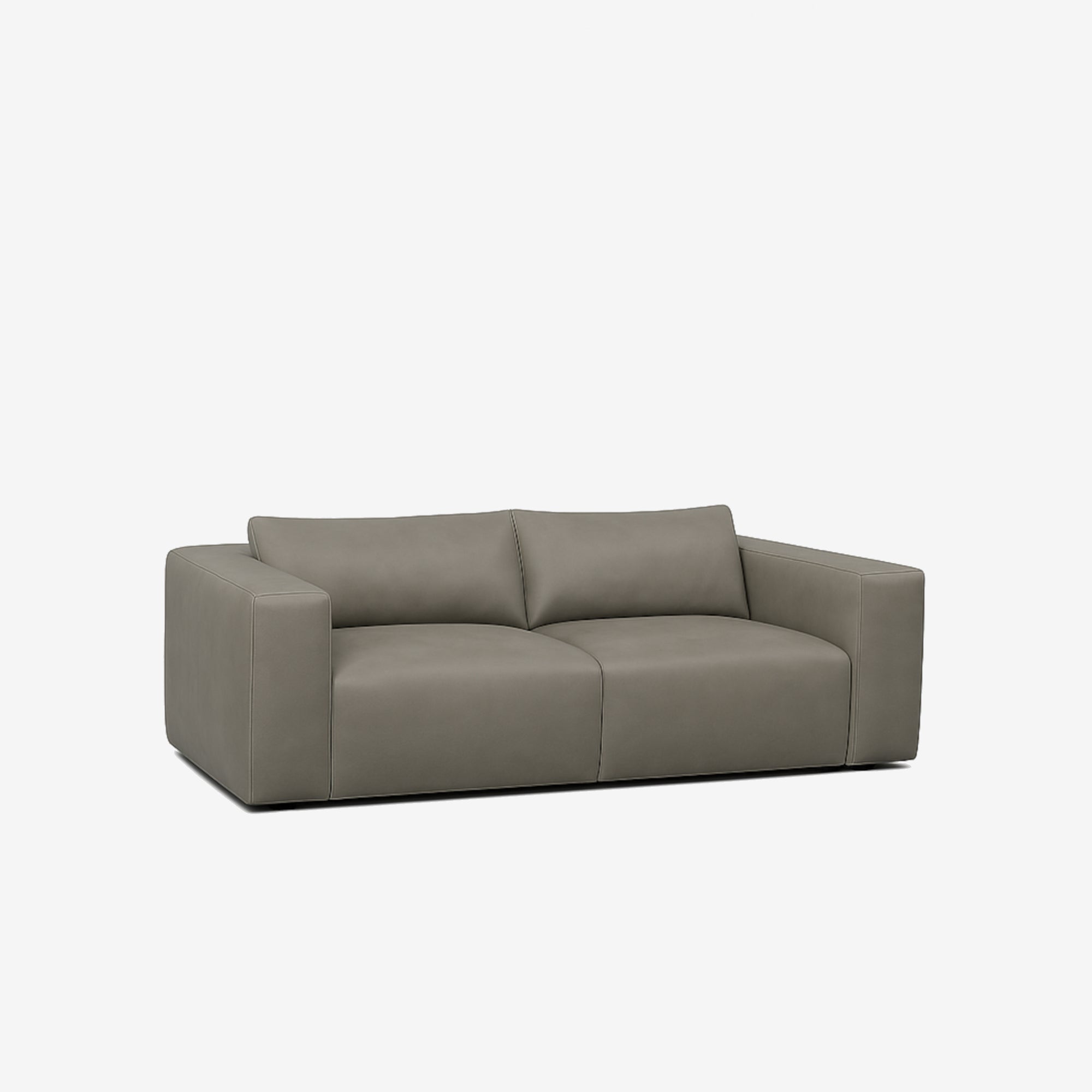 Beaumont 2 Seater Leather Recliner Sofa Satine Taupe