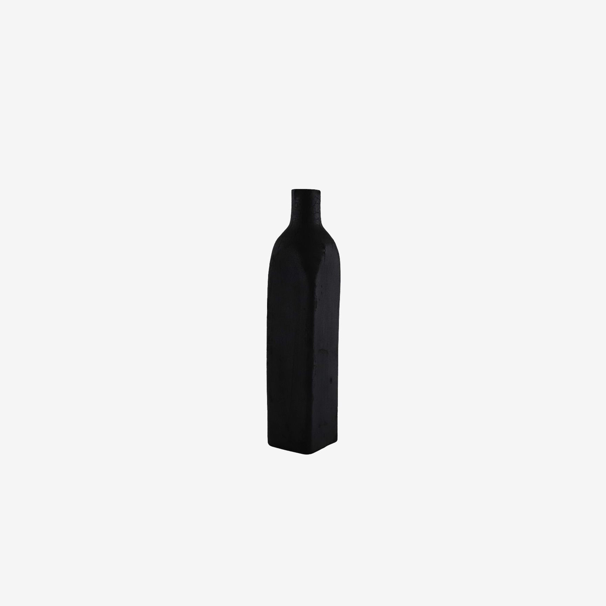 Charcoal Slim Vase Woodware - Black