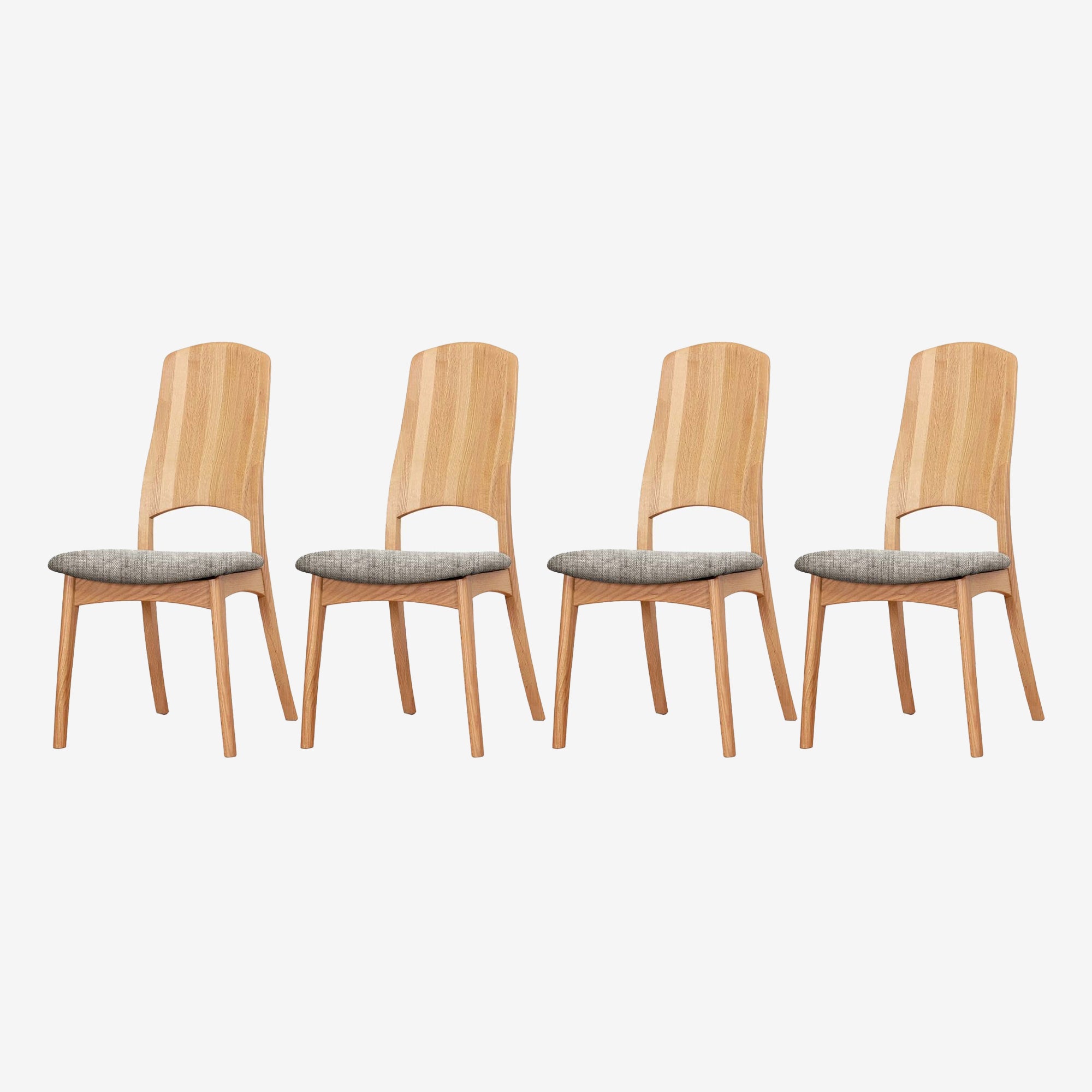 Claire Dining Chair Set for 4 - Oak