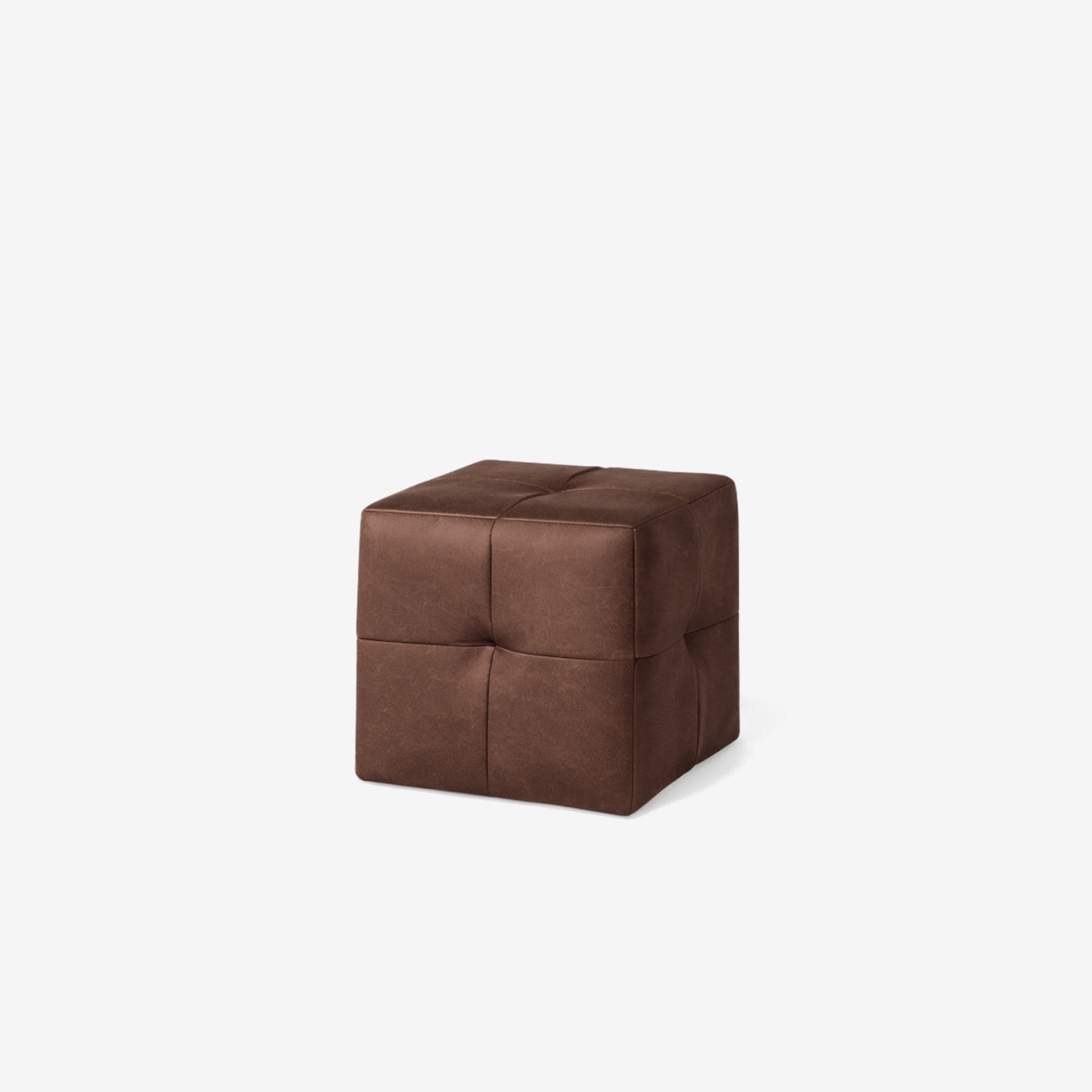 Cubus Leather Stool - Chester Cocoa