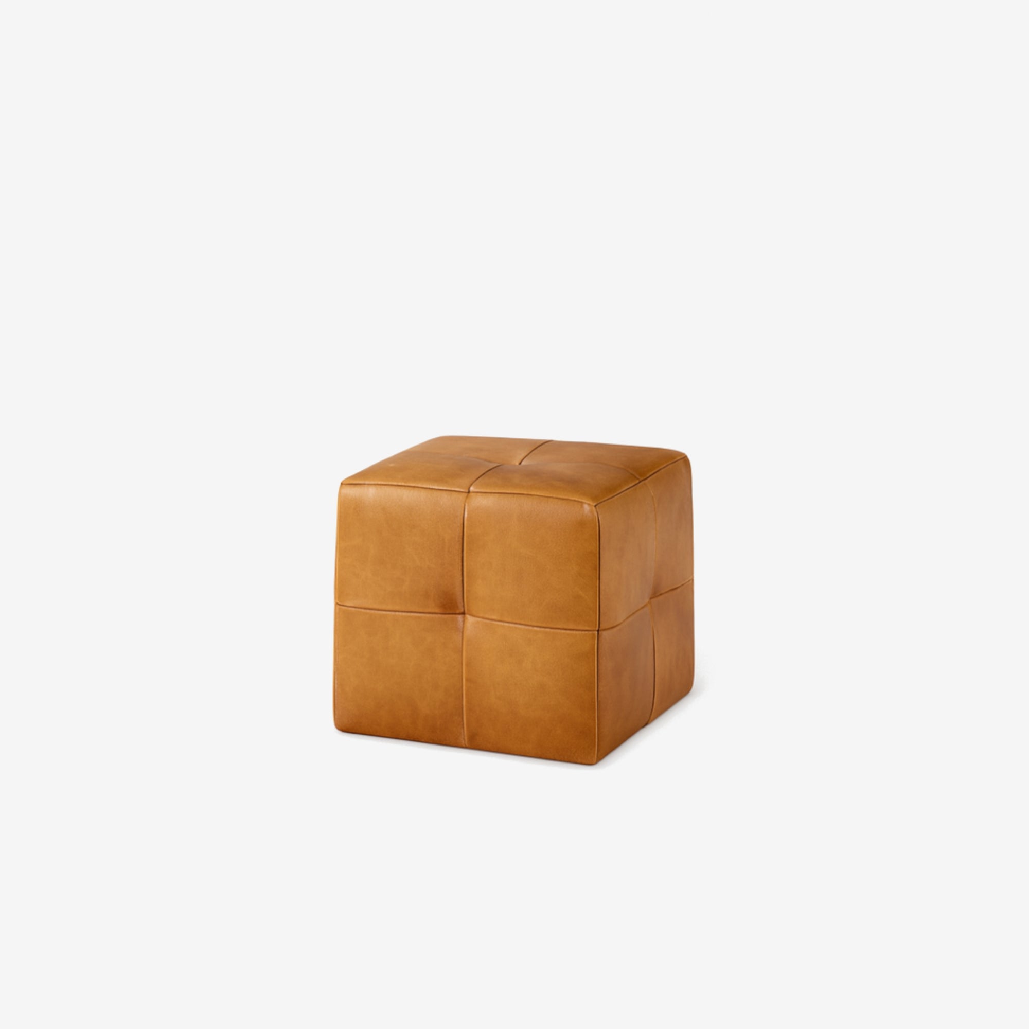 Cubus Leather Stool - Chester Tan