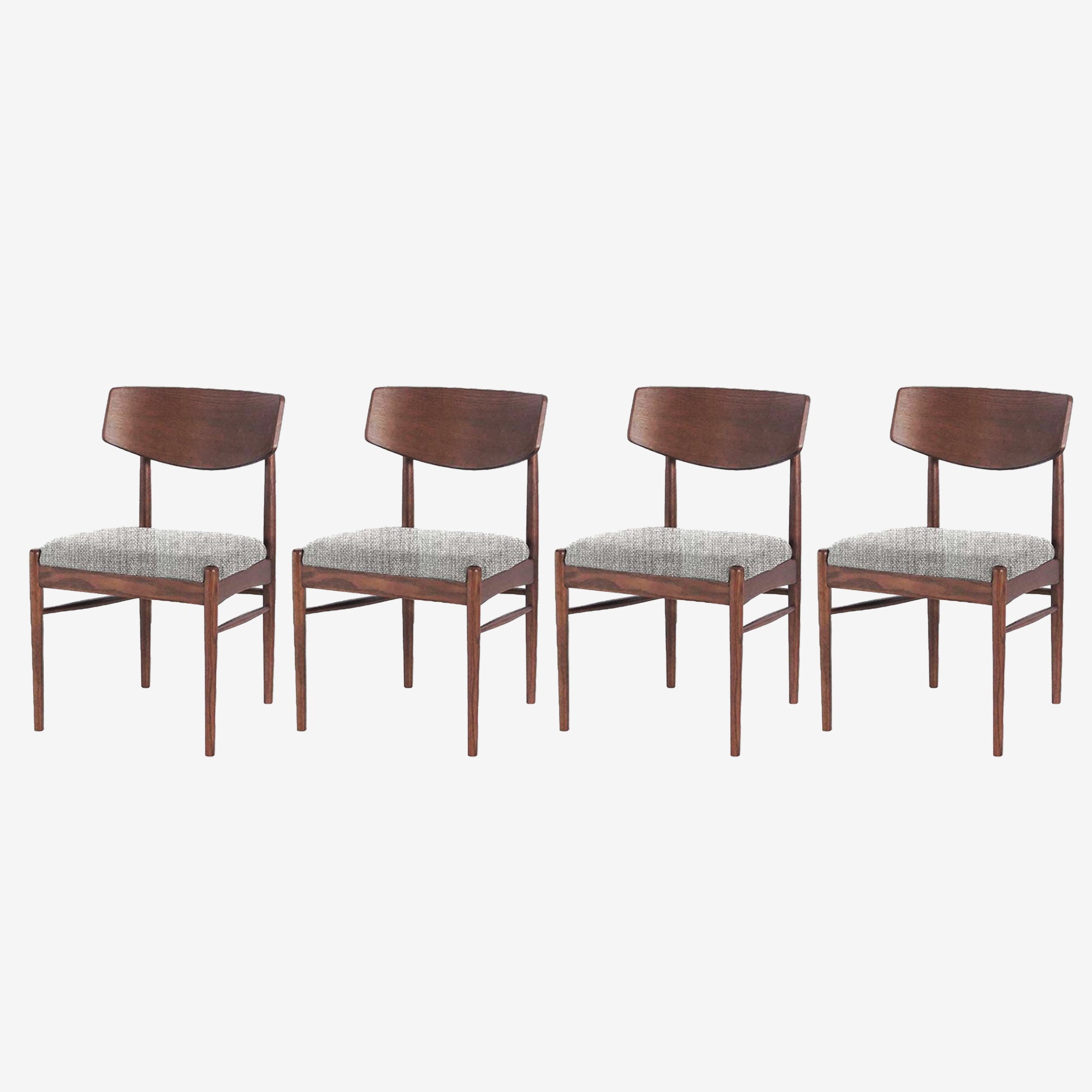 Edith Dining Chair Set for 4 - Caramel Oak