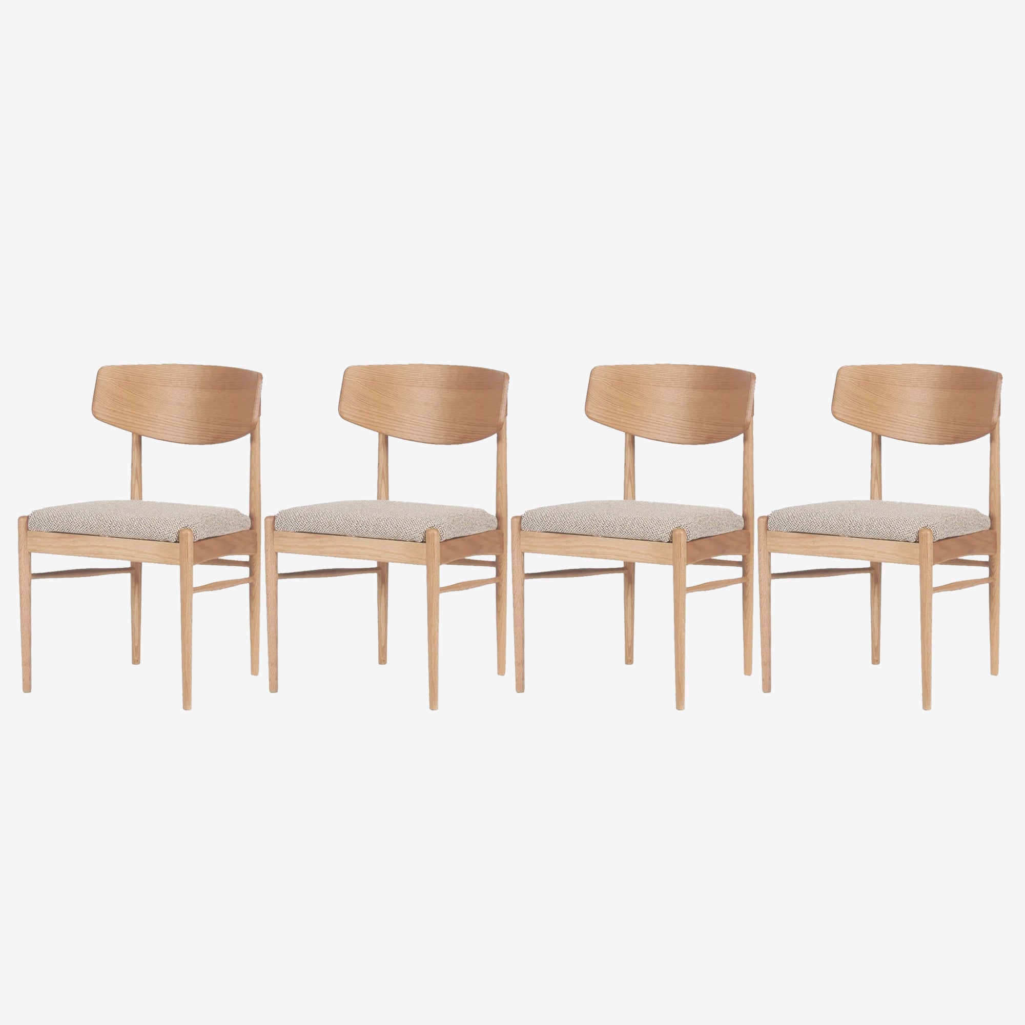 Edith Dining Chair Set for 4 - Oak