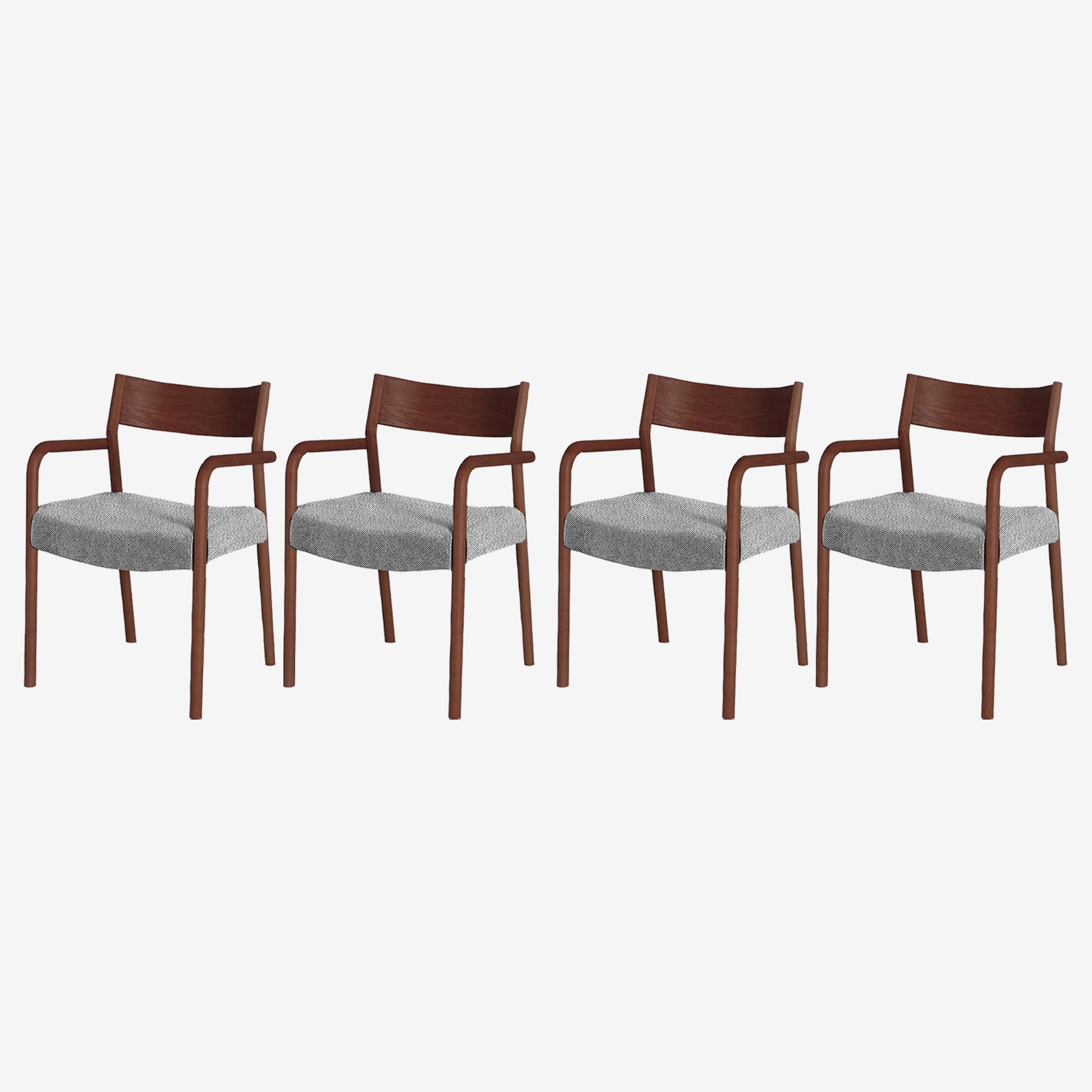Elyse Dining Chair Set for 4 - Walnut