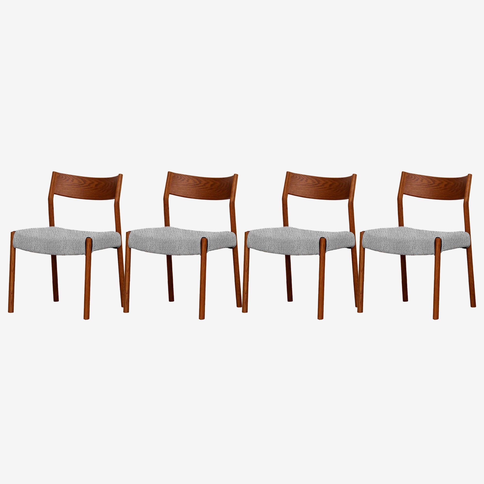 Elyse Dining Chair Set for 4 - Walnut