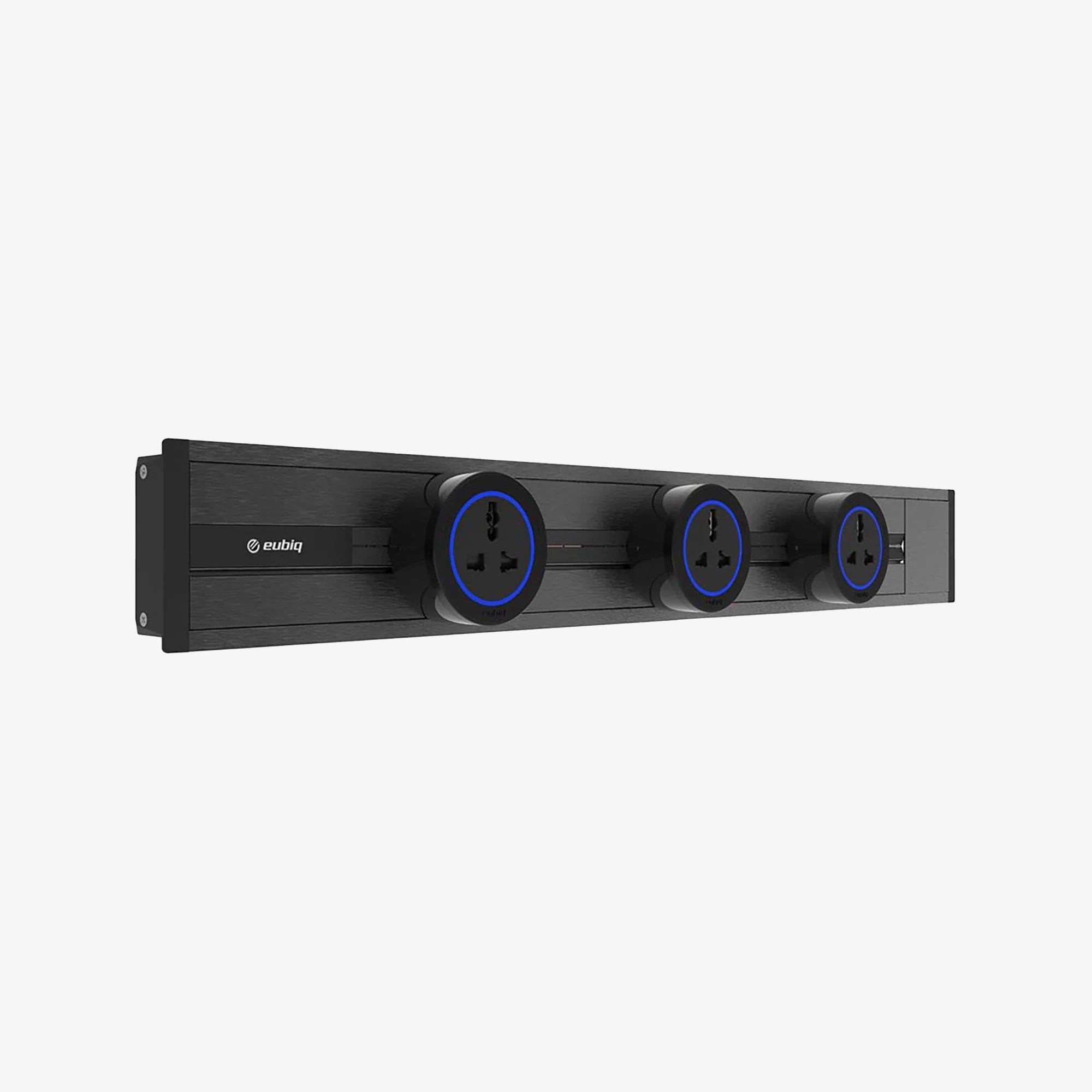 80cm Eubiq Recess Power Track Set with 3 Adaptors