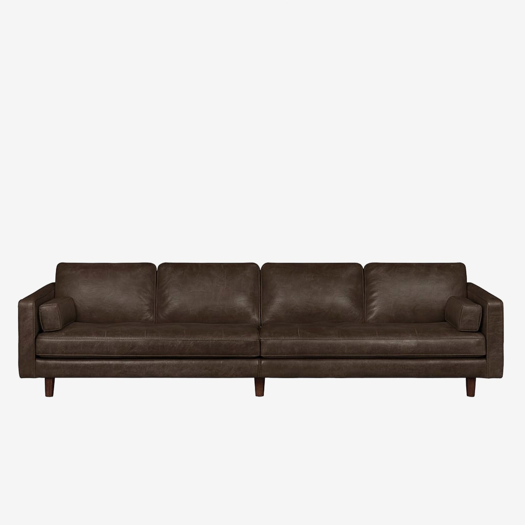 Hugh 4 Seater Leather Sofa - Chester Walnut