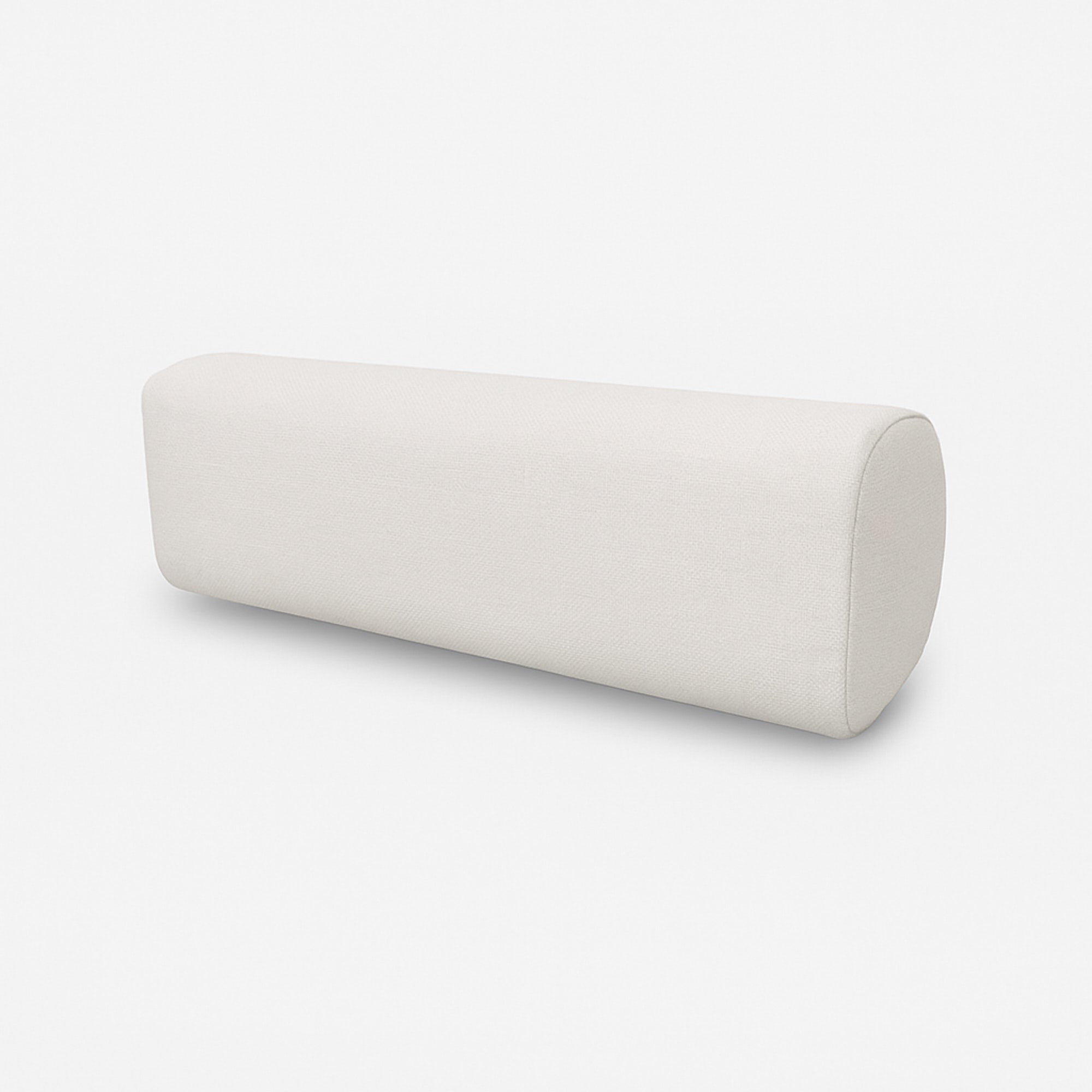 Hugh Fabric Bolster Cushion - White