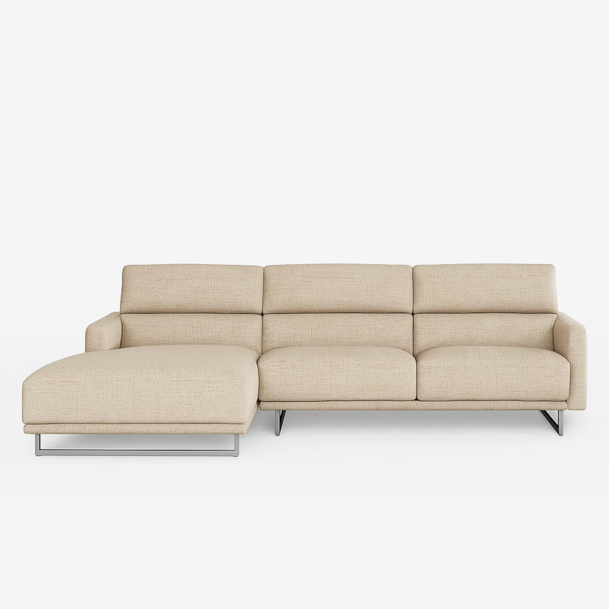 Maison L-Shaped Fabric Sofa Oat Left