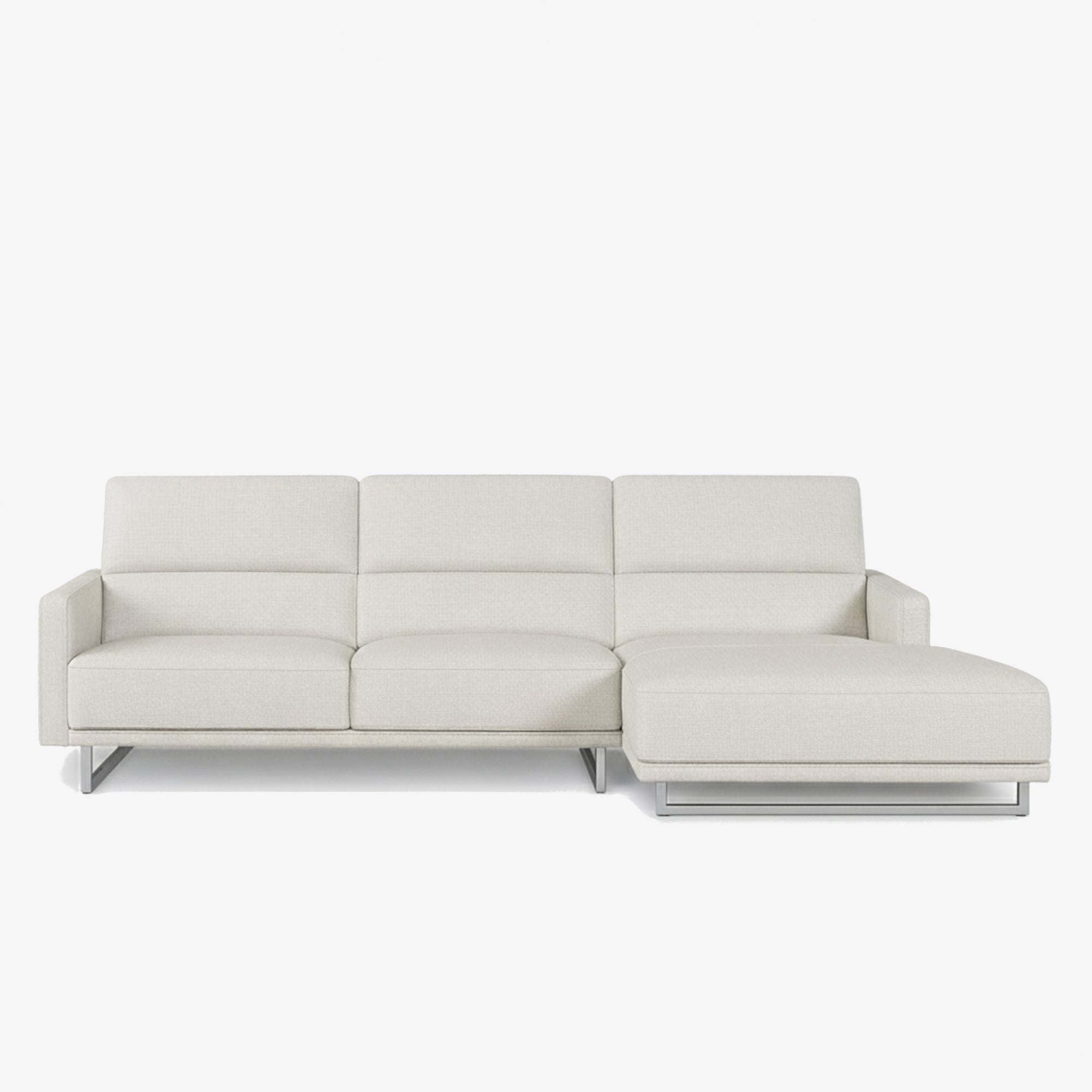 Maison L-Shaped Fabric Sofa White Right