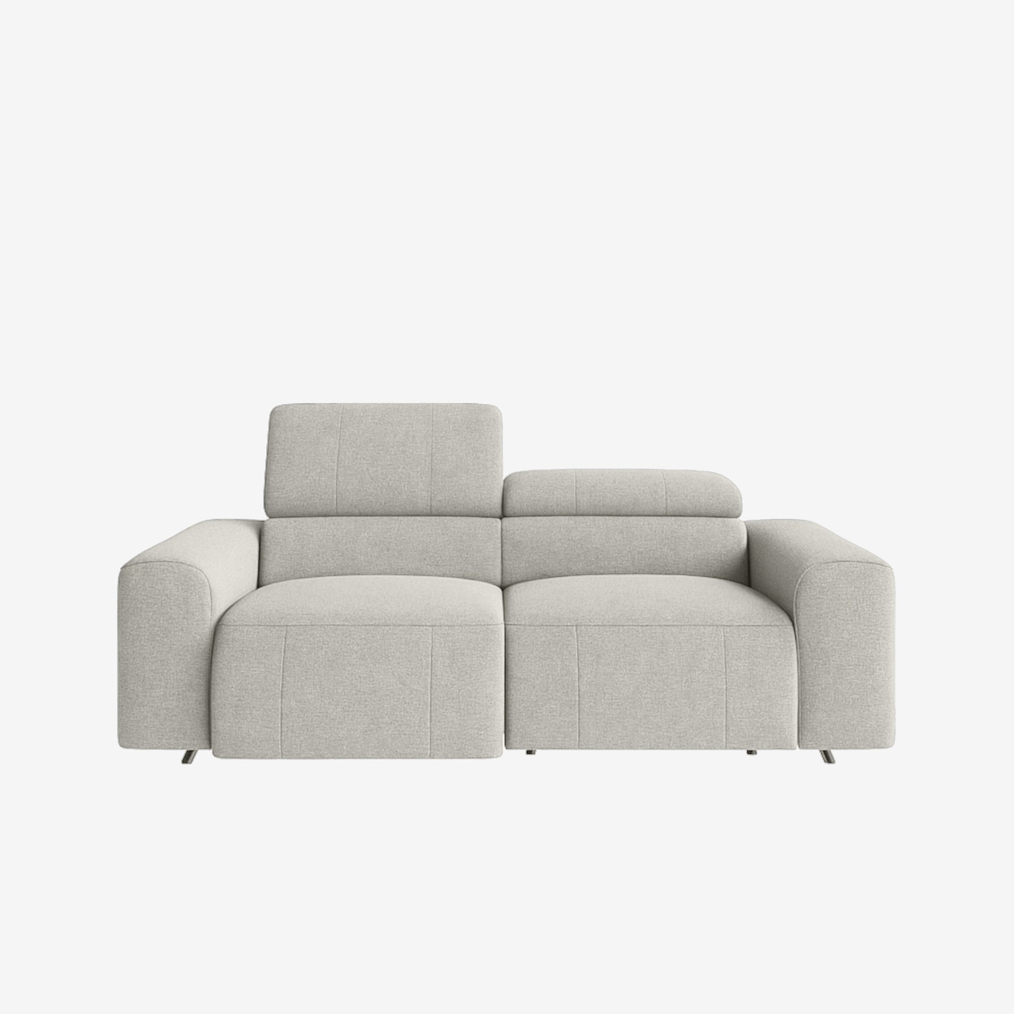 Manhattan 2 Seater Fabric Recliner Sofa Stone
