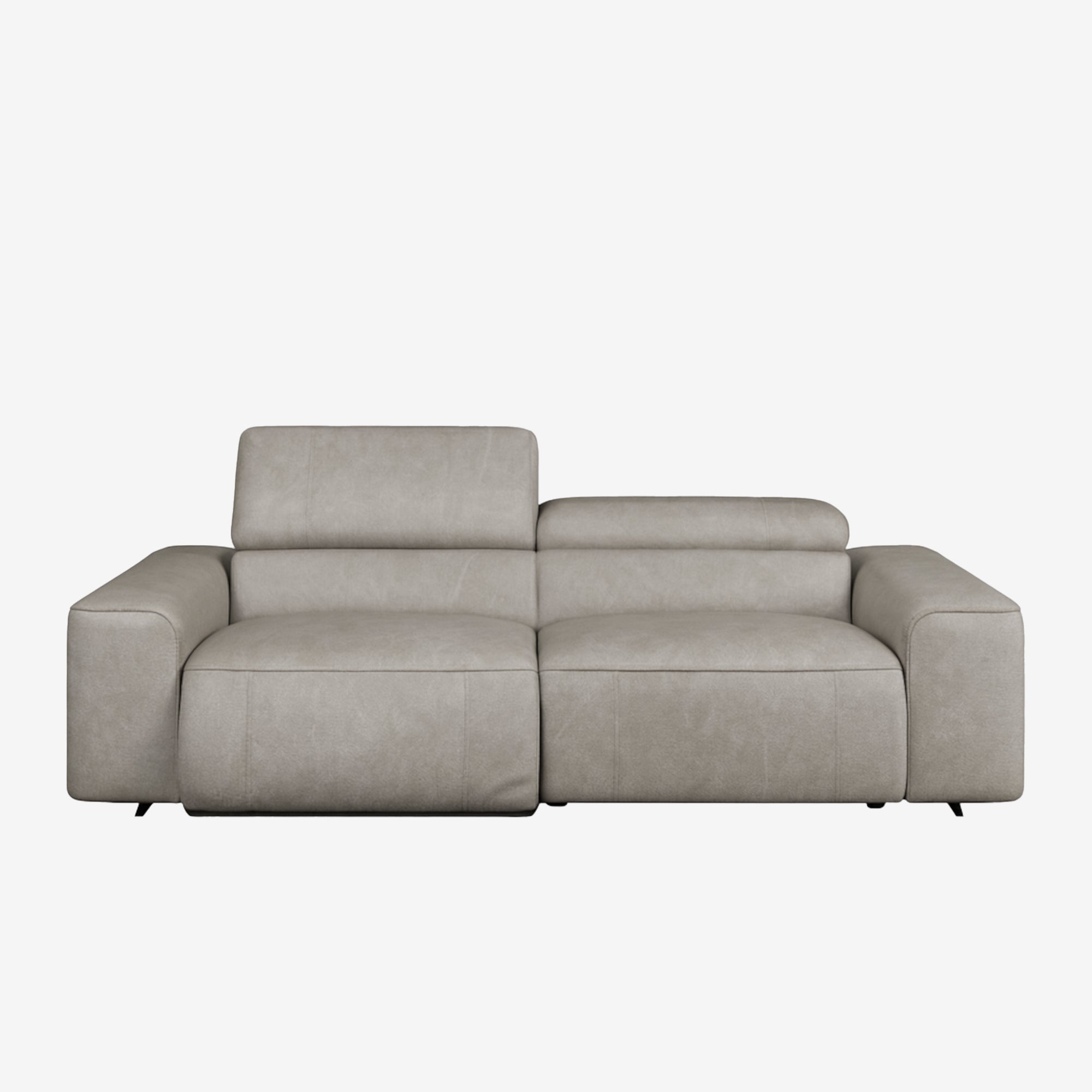 Manhattan 3 Seater Leather Recliner Sofa Chester Haze