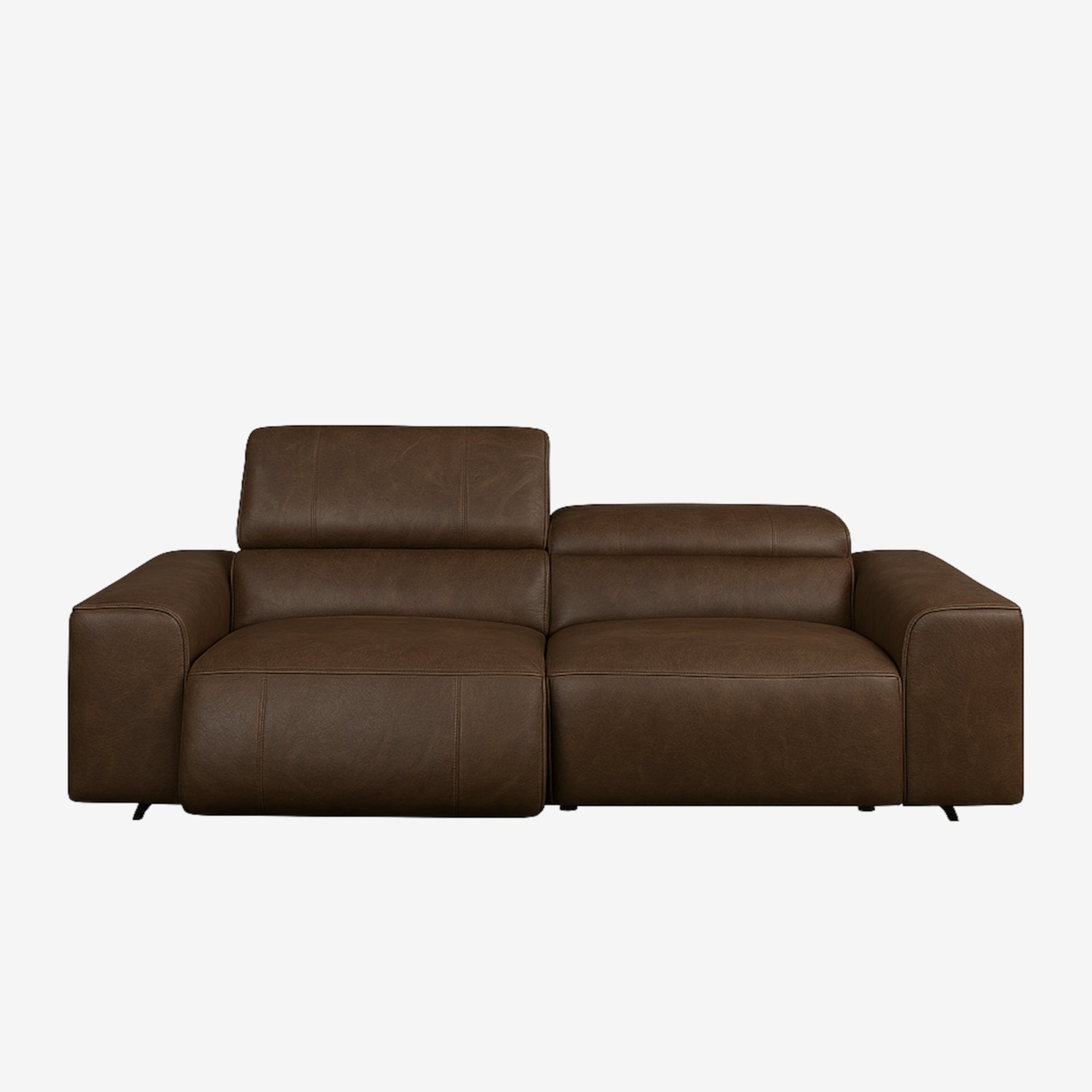 Manhattan 3 Seater Leather Recliner Sofa Chester Walnut