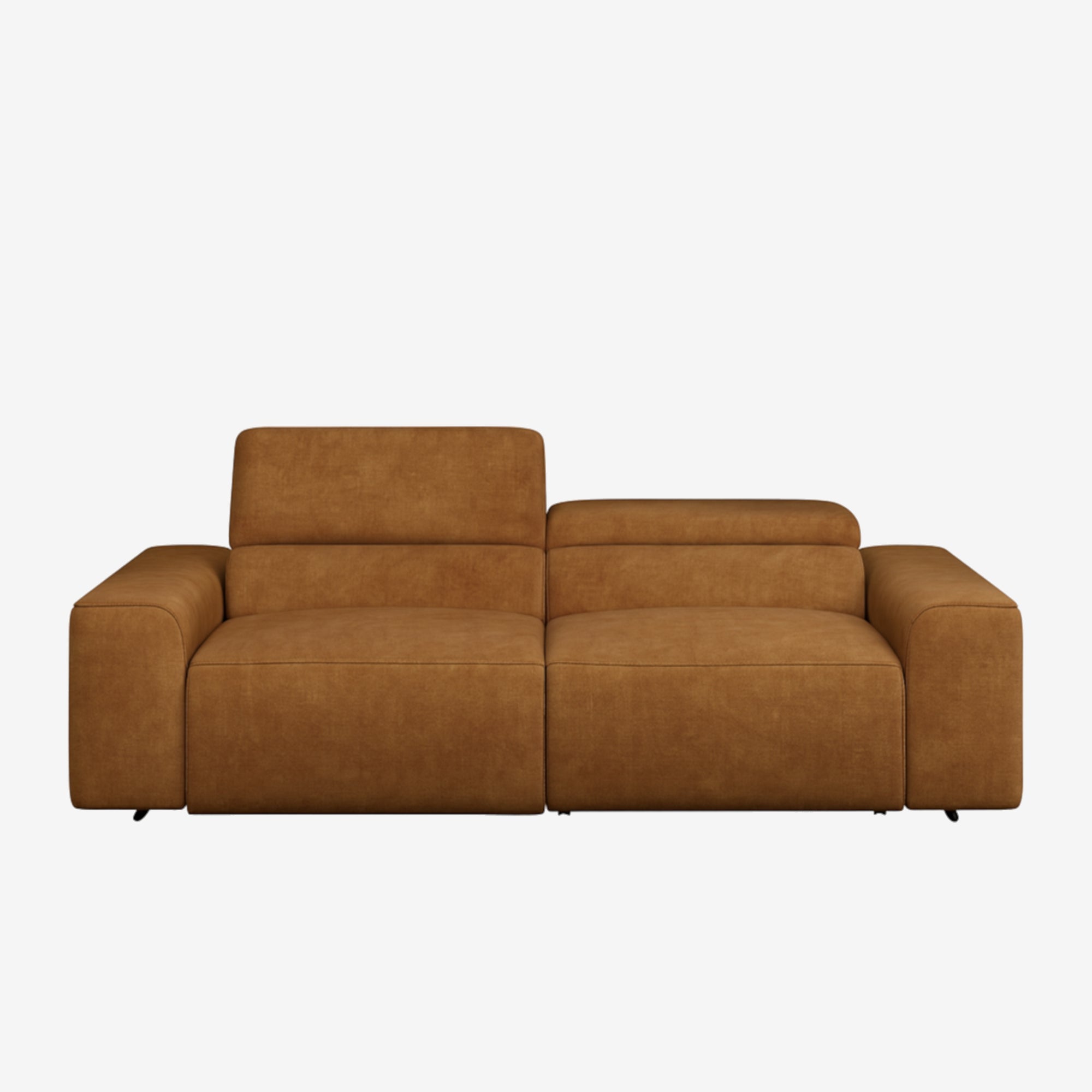 Manhattan 3 Seater Leather Recliner Sofa Kansas Cognac