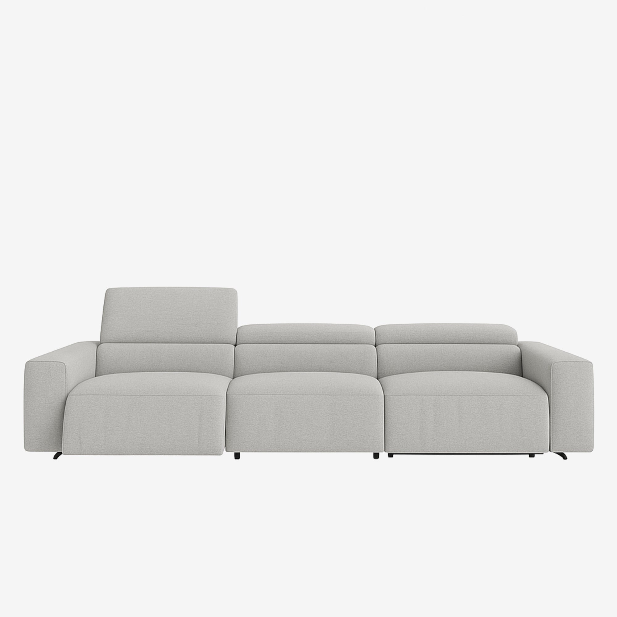Manhattan 4 Seater Fabric Recliner Sofa Sand