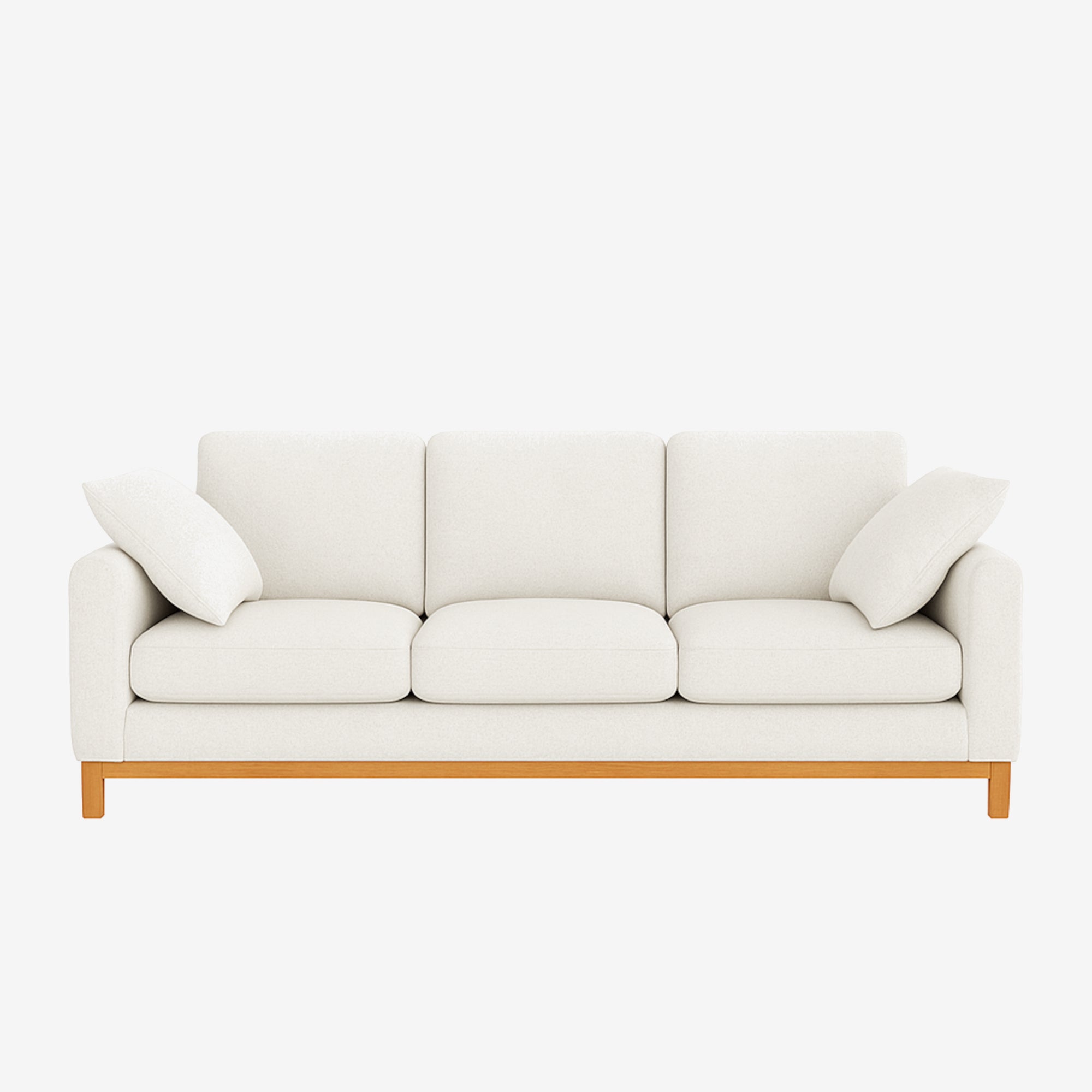 Noah 3 Seater Fabric Sofa White