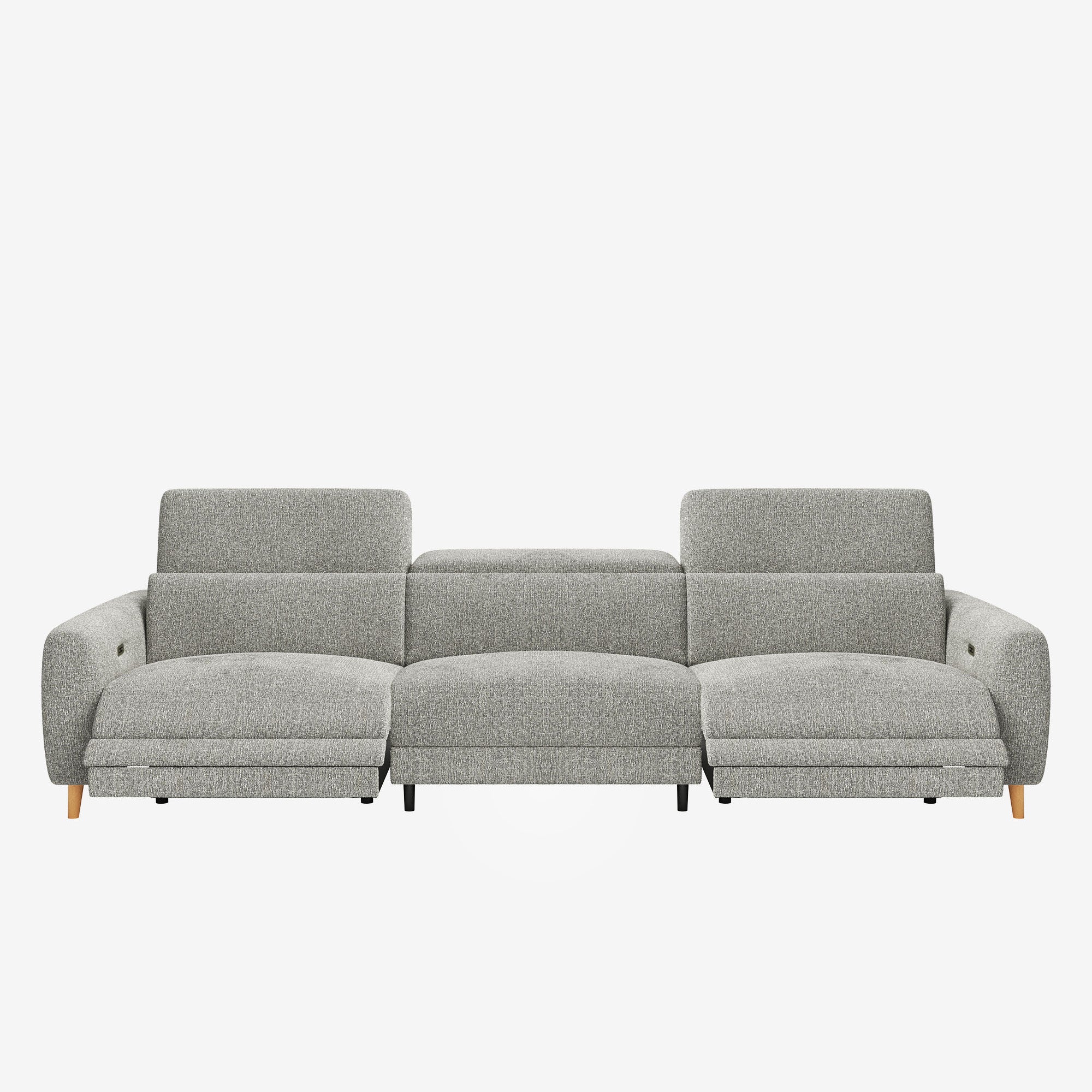 Hampton 4 Seater Fabric Recliner Storm