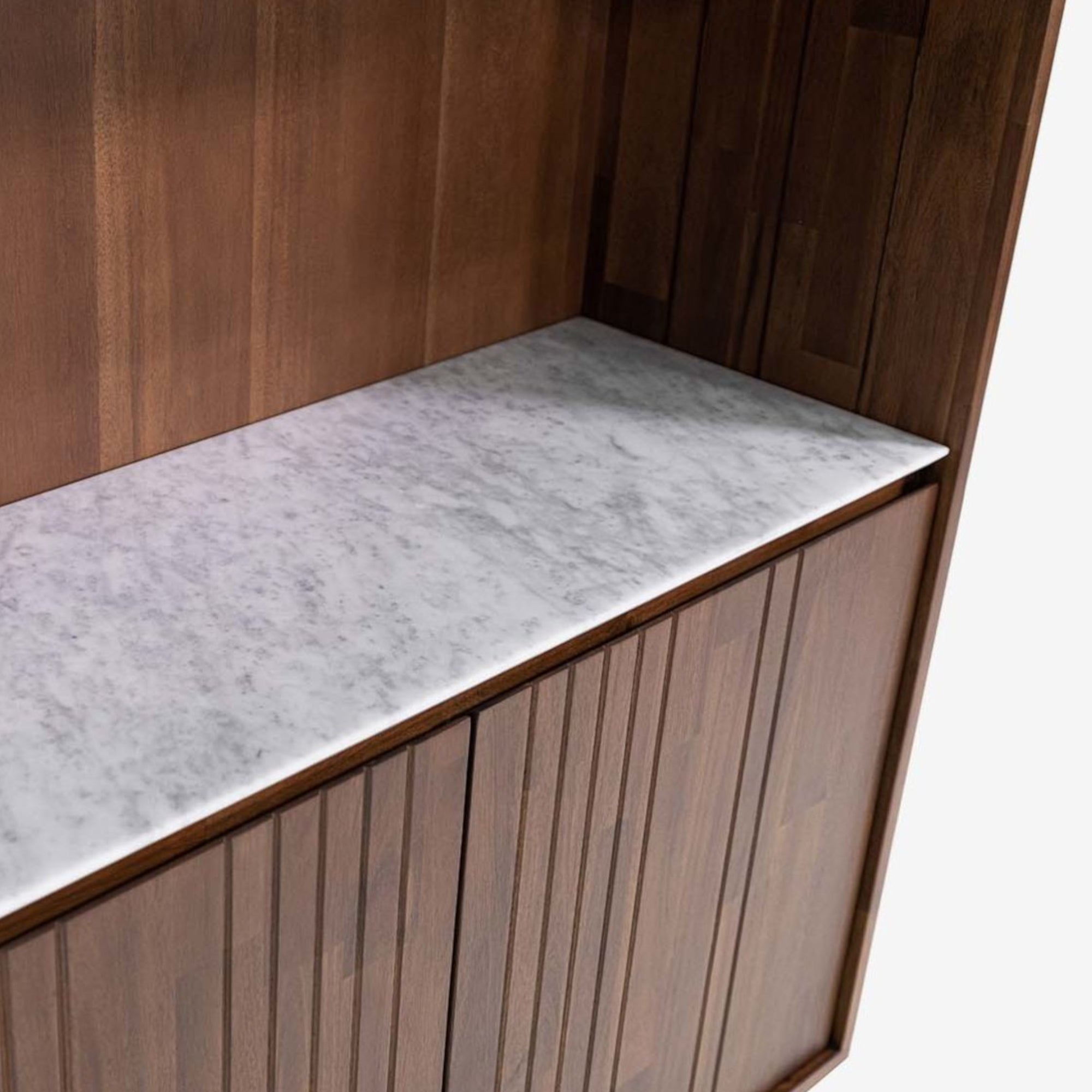 Hudson Bookcase - Mocha Walnut Detail Photo