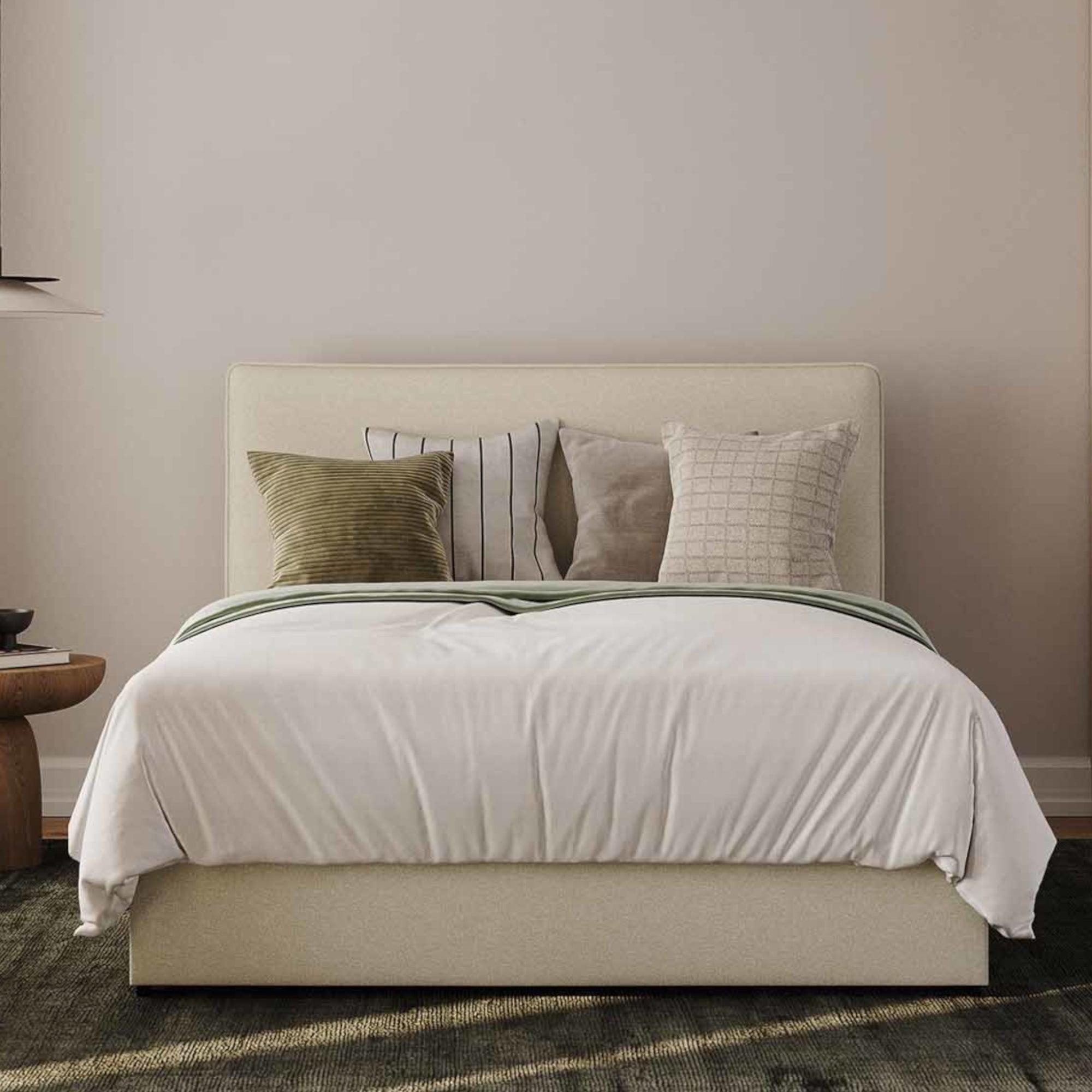 Lisbon Fabric Storage Bed King Lifestyle Photo