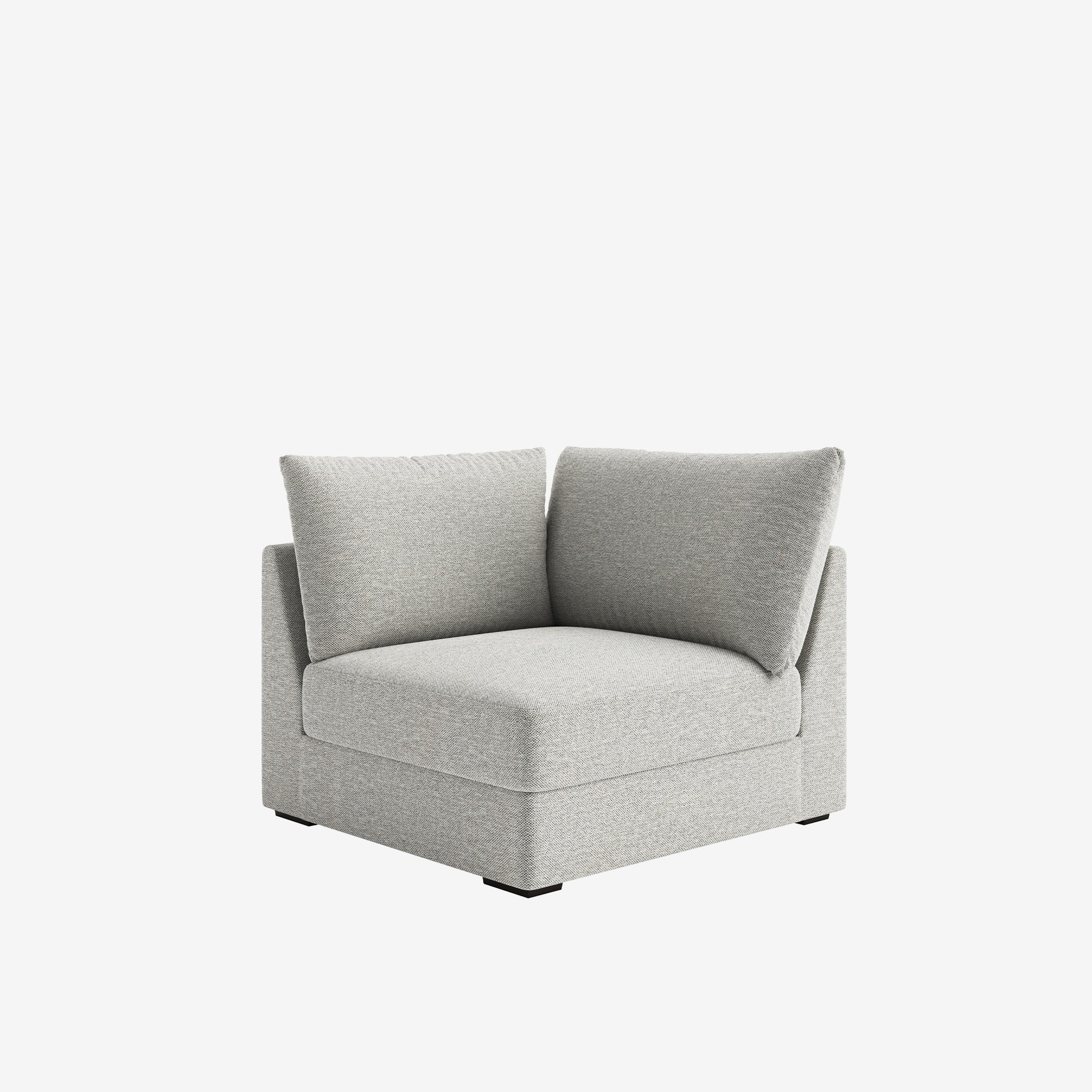 Melo Corner Fabric Sofa Standard Grey