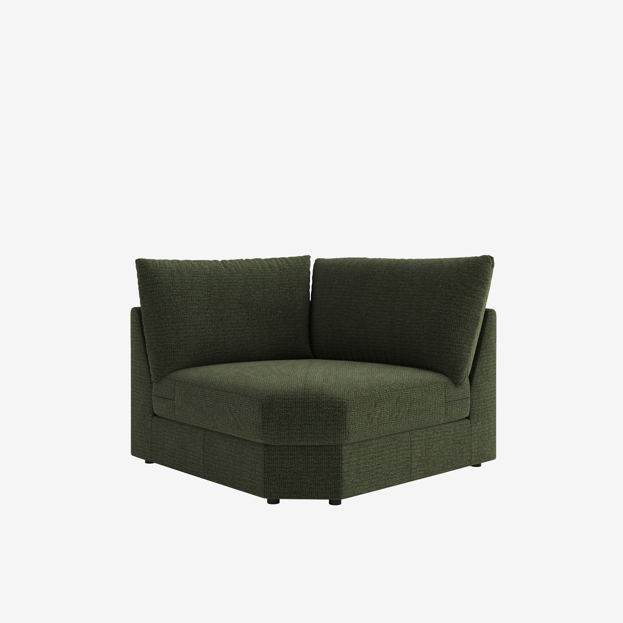 Melo Corner Fabric Sofa Curve Forest