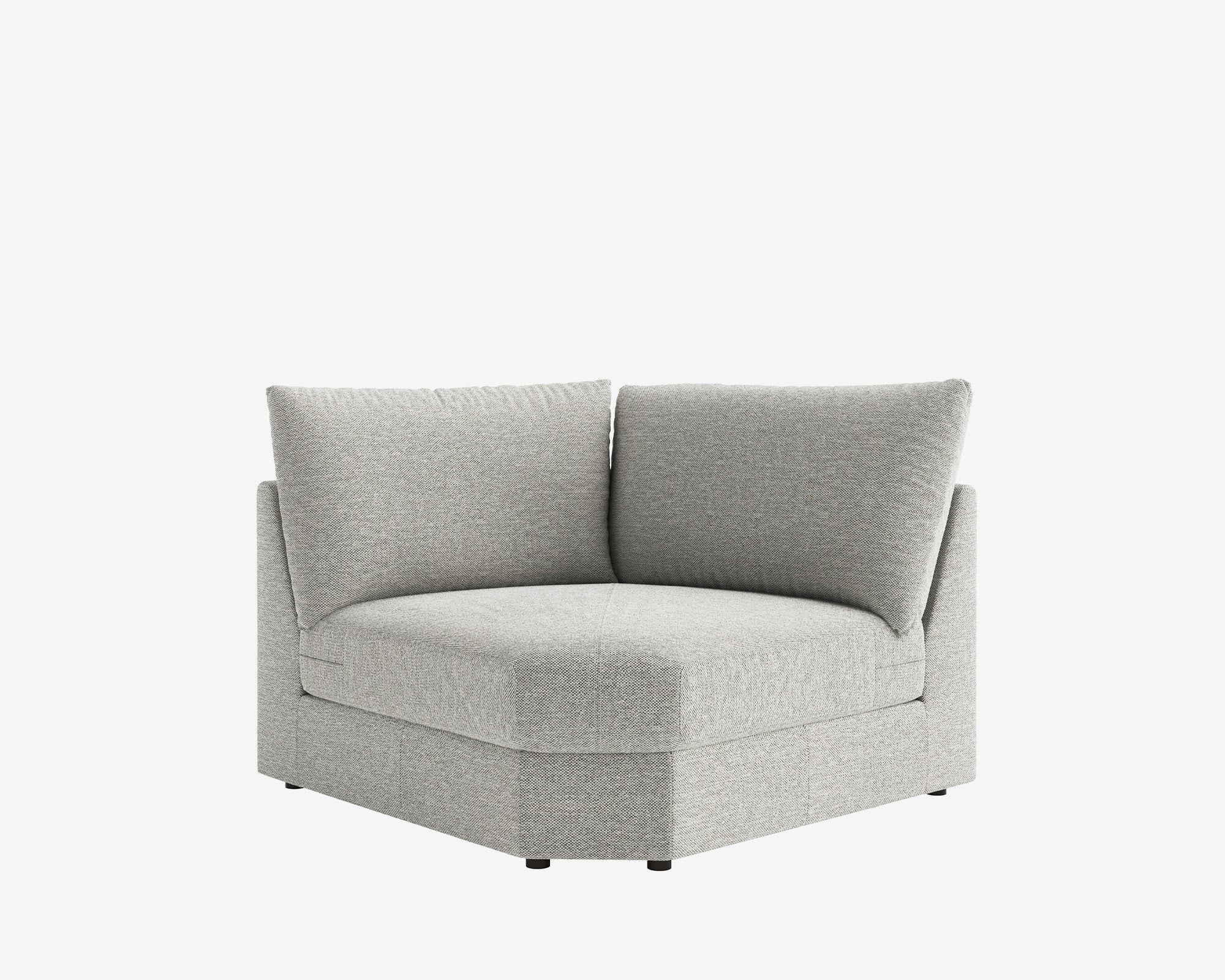 Melo Corner Fabric Sofa Curve Grey