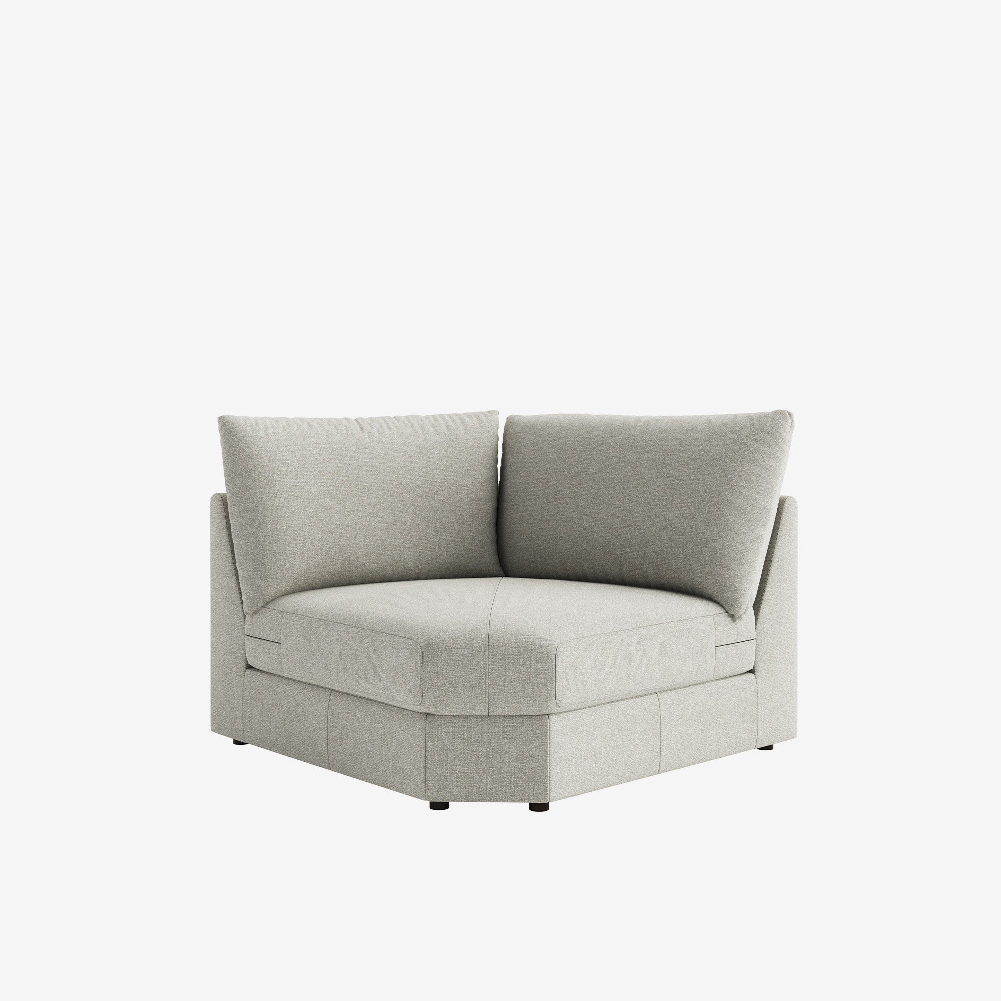 Melo Corner Fabric Sofa Curve Stone